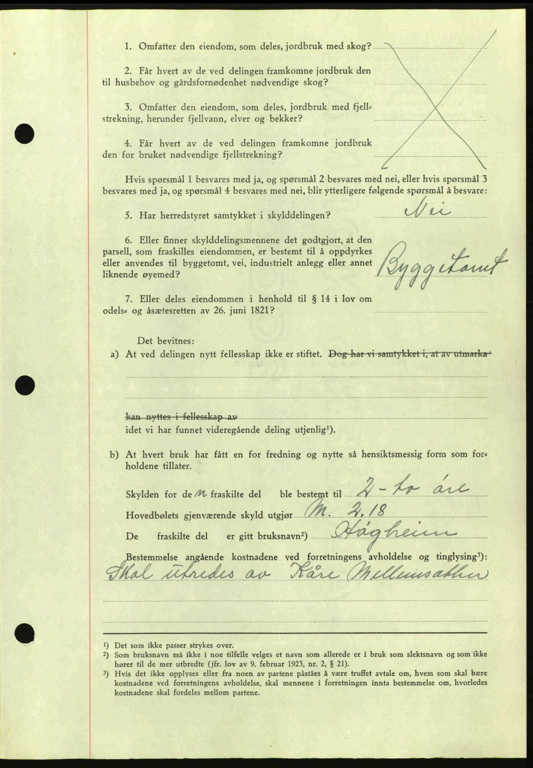 Hitra sorenskriveri, AV/SAT-A-0018/2/2C/2Ca: Mortgage book no. A2, 1943-1945, Diary no: : 459/1944