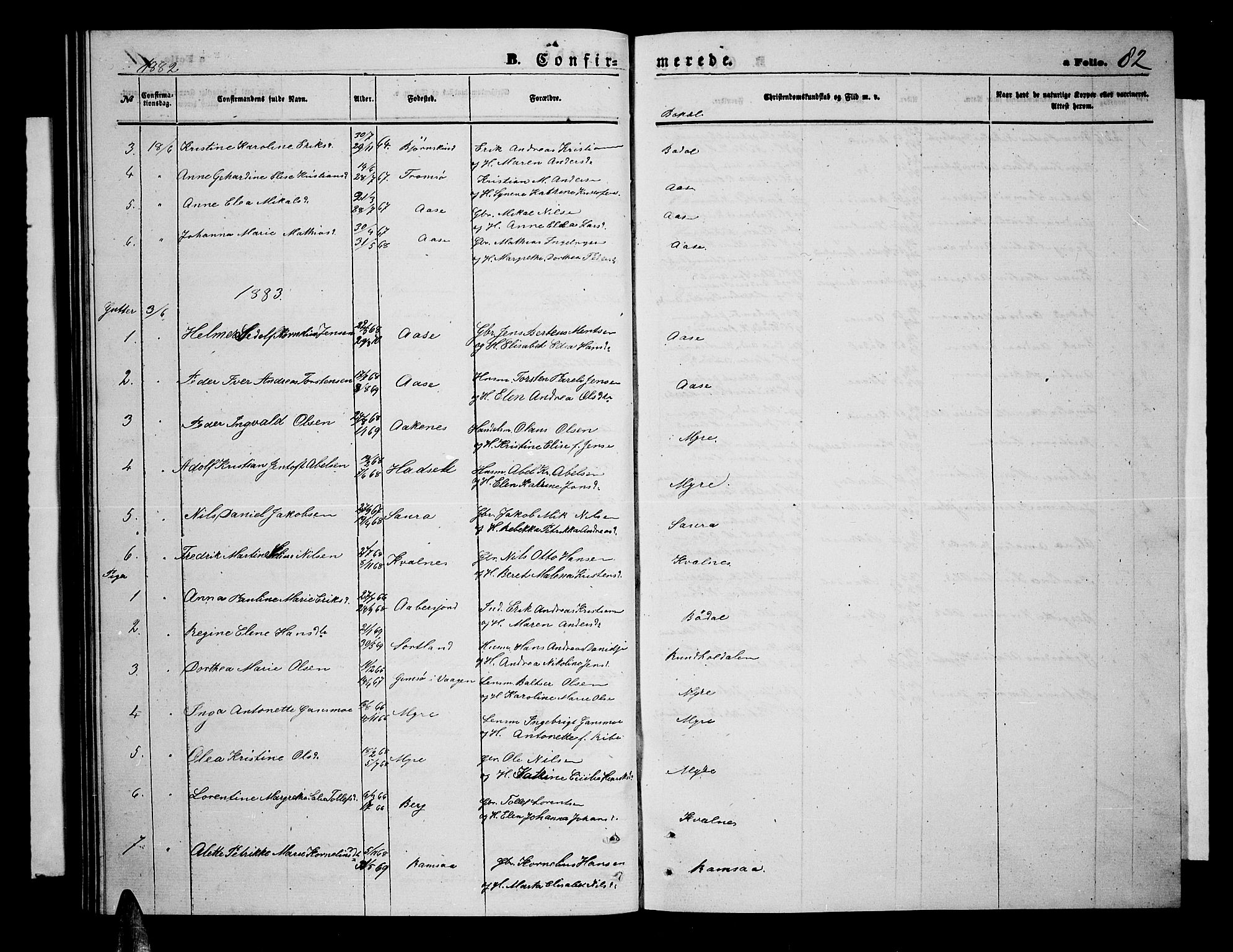 Ministerialprotokoller, klokkerbøker og fødselsregistre - Nordland, AV/SAT-A-1459/897/L1412: Parish register (copy) no. 897C02, 1867-1886, p. 82