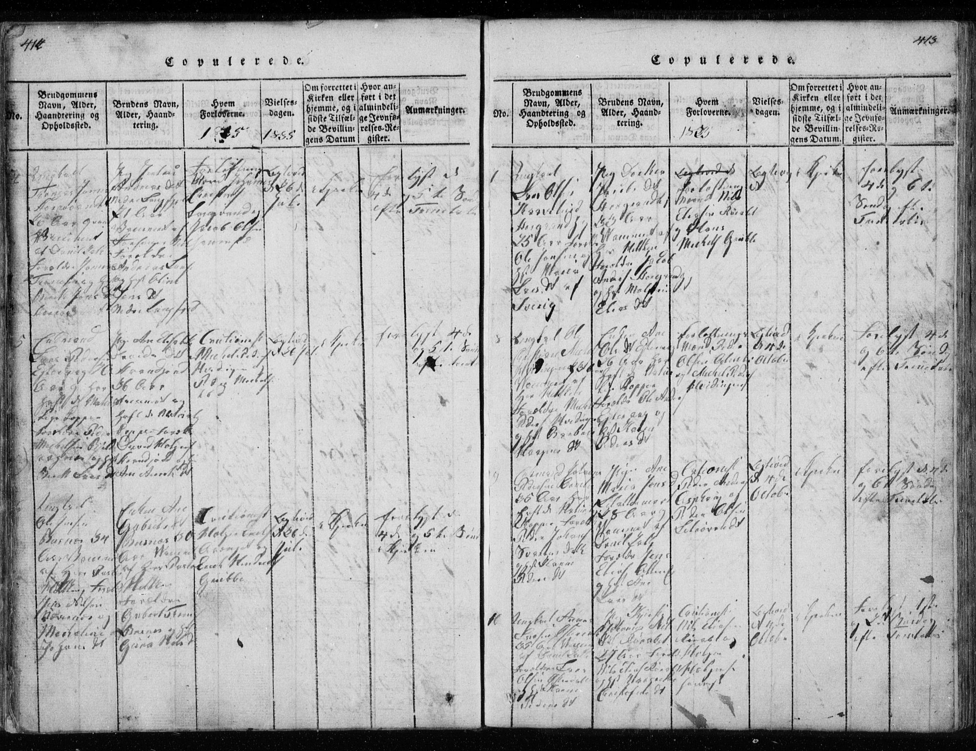 Ministerialprotokoller, klokkerbøker og fødselsregistre - Nordland, SAT/A-1459/827/L0412: Parish register (copy) no. 827C01, 1820-1841, p. 412-413