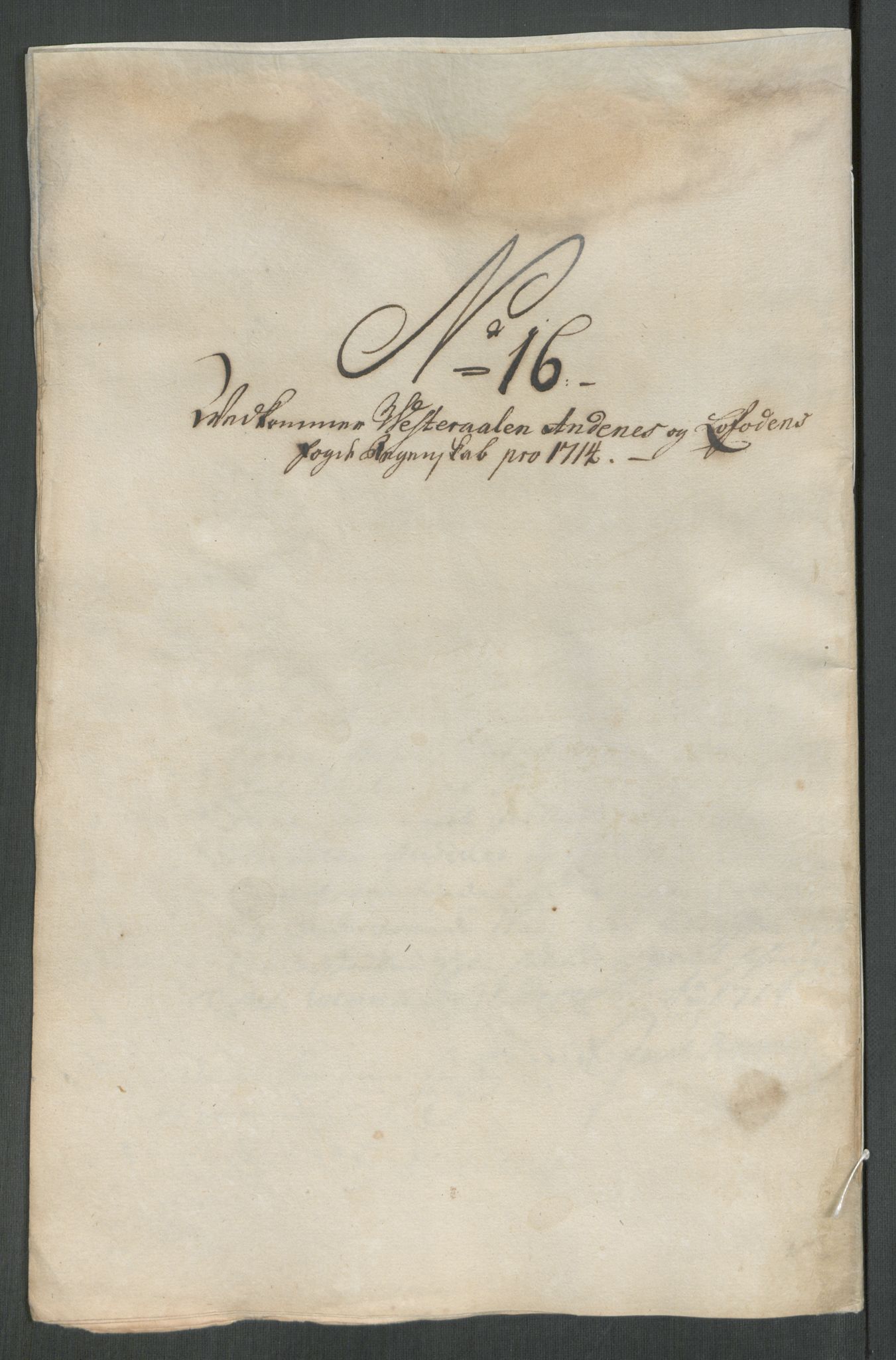 Rentekammeret inntil 1814, Reviderte regnskaper, Fogderegnskap, AV/RA-EA-4092/R67/L4680: Fogderegnskap Vesterålen, Andenes og Lofoten, 1714, p. 117