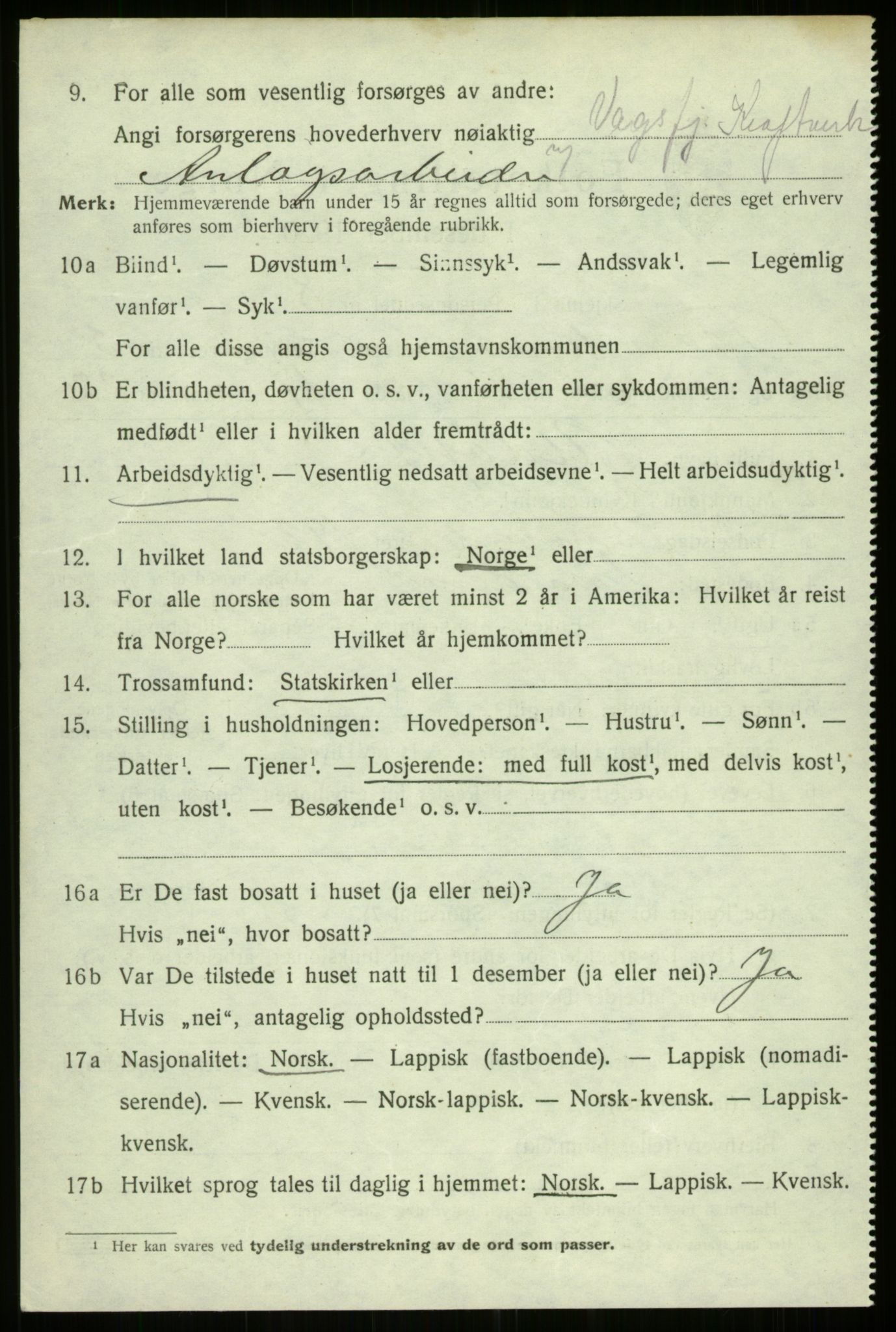 SATØ, 1920 census for Trondenes, 1920, p. 6172