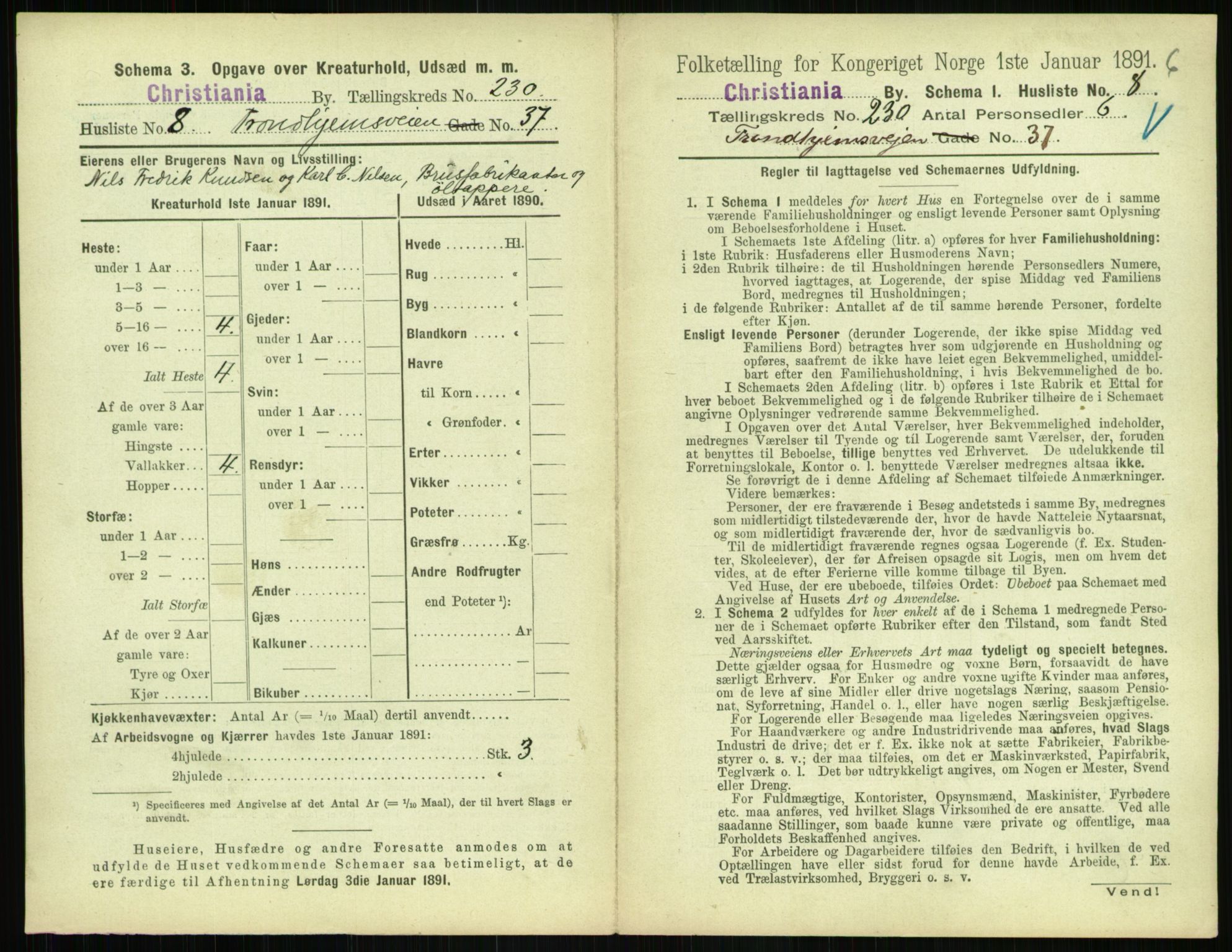 RA, 1891 census for 0301 Kristiania, 1891, p. 142128