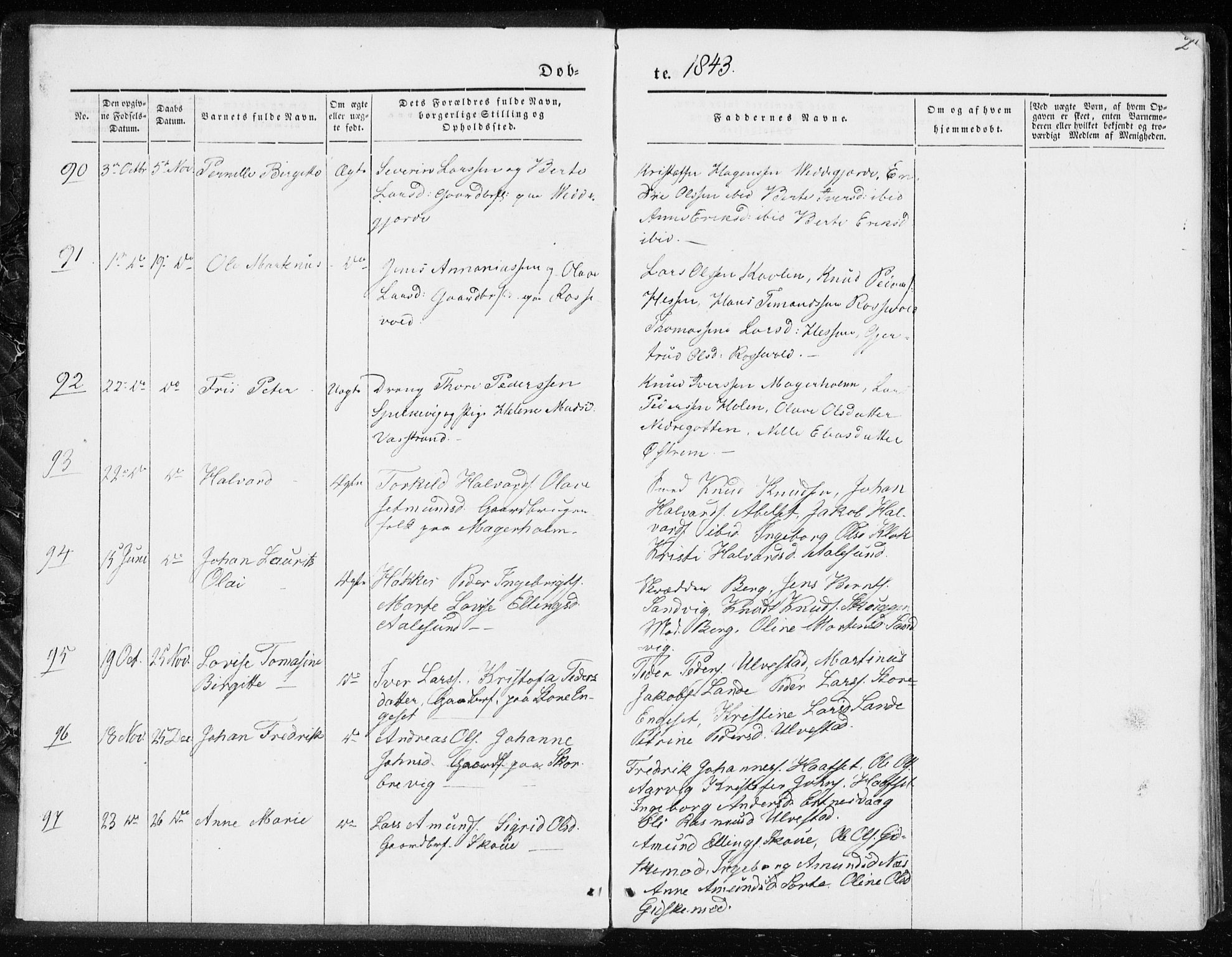 Ministerialprotokoller, klokkerbøker og fødselsregistre - Møre og Romsdal, AV/SAT-A-1454/528/L0415: Curate's parish register no. 528B03, 1843-1852, p. 2