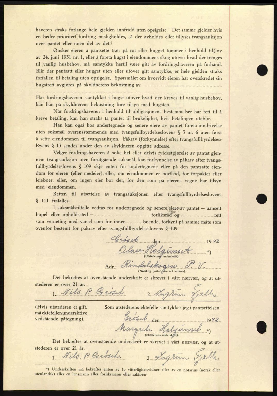 Nordmøre sorenskriveri, AV/SAT-A-4132/1/2/2Ca: Mortgage book no. B90, 1942-1943, Diary no: : 1373/1943