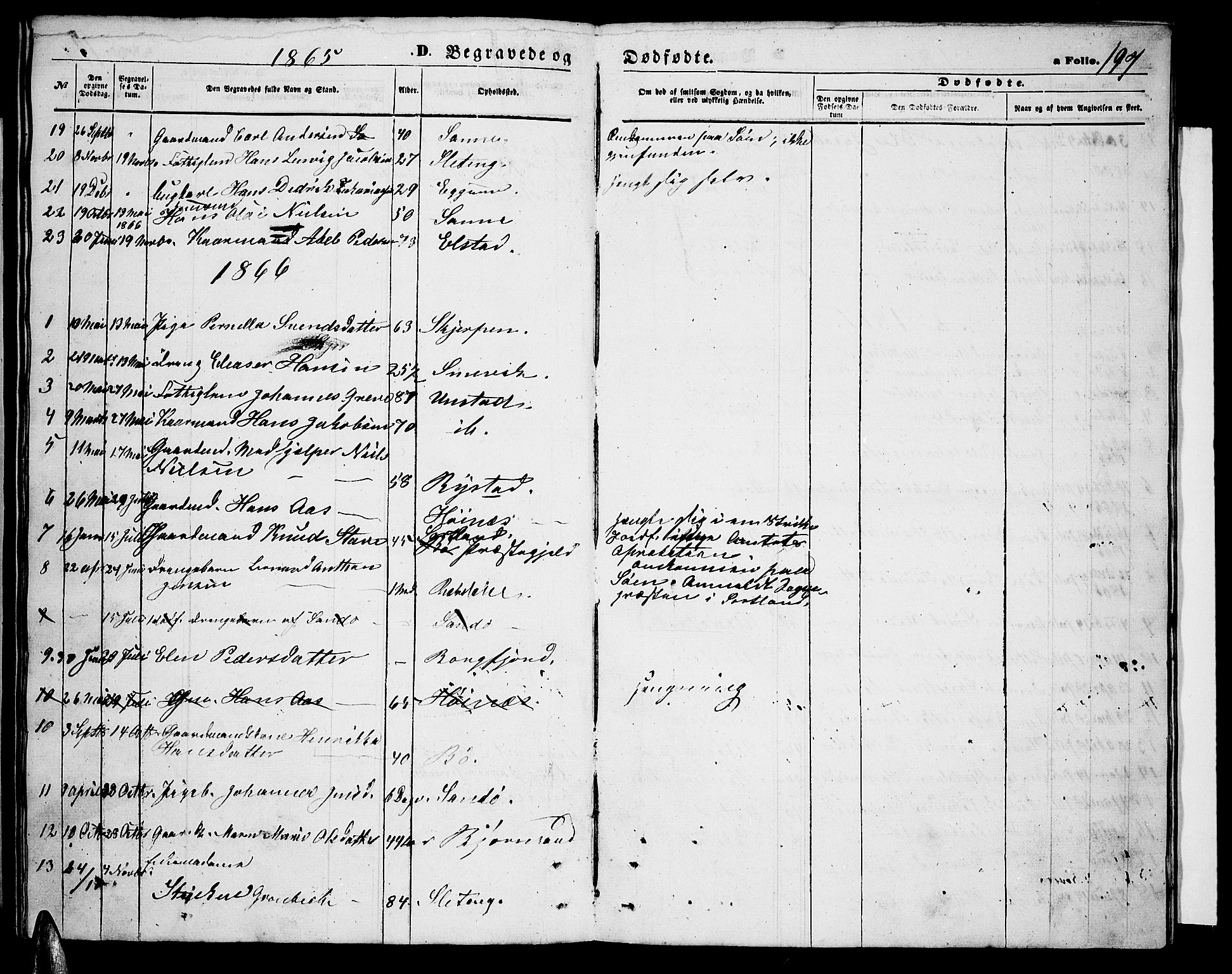 Ministerialprotokoller, klokkerbøker og fødselsregistre - Nordland, AV/SAT-A-1459/880/L1140: Parish register (copy) no. 880C02, 1861-1875, p. 197