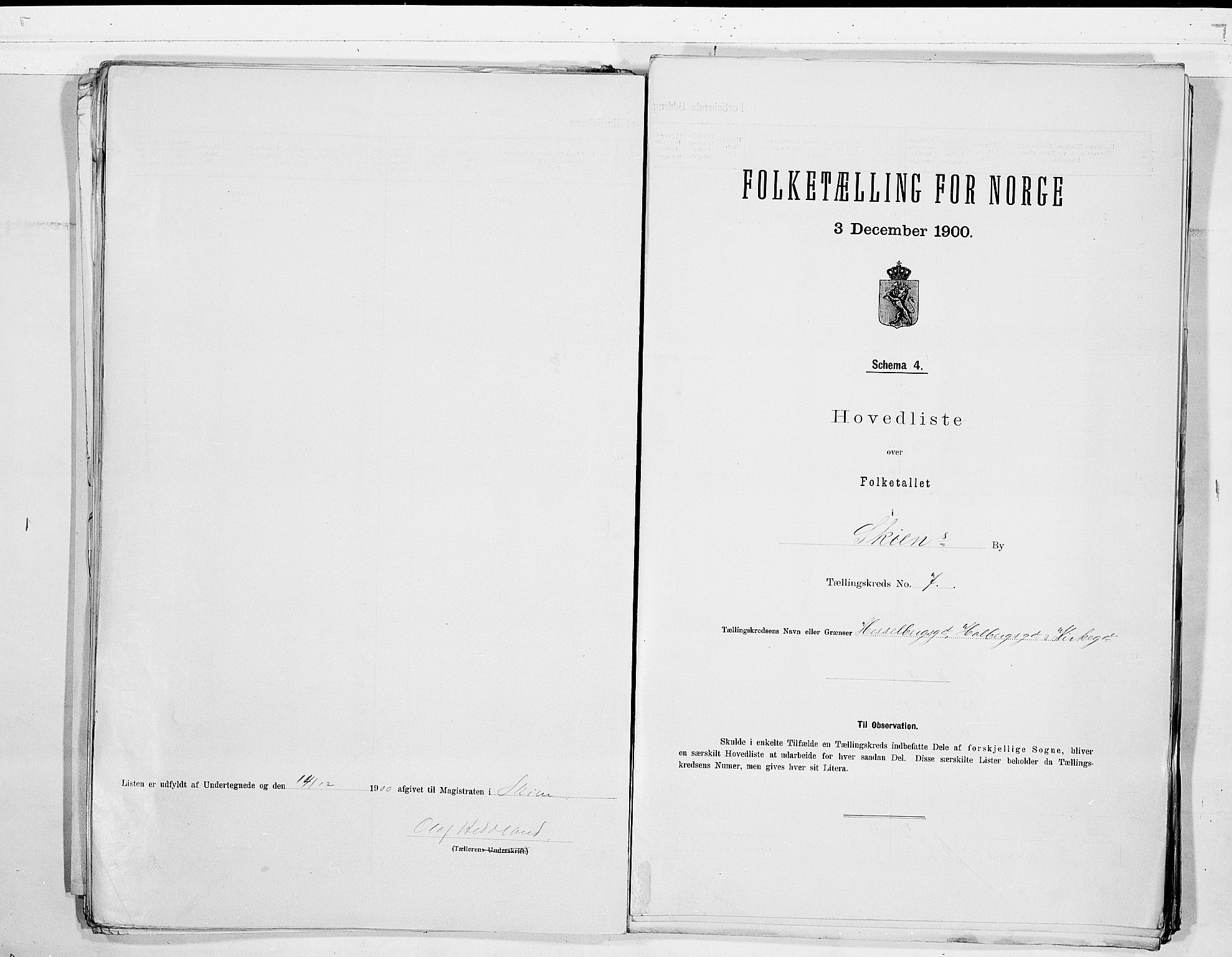 SAKO, 1900 census for Skien, 1900, p. 16