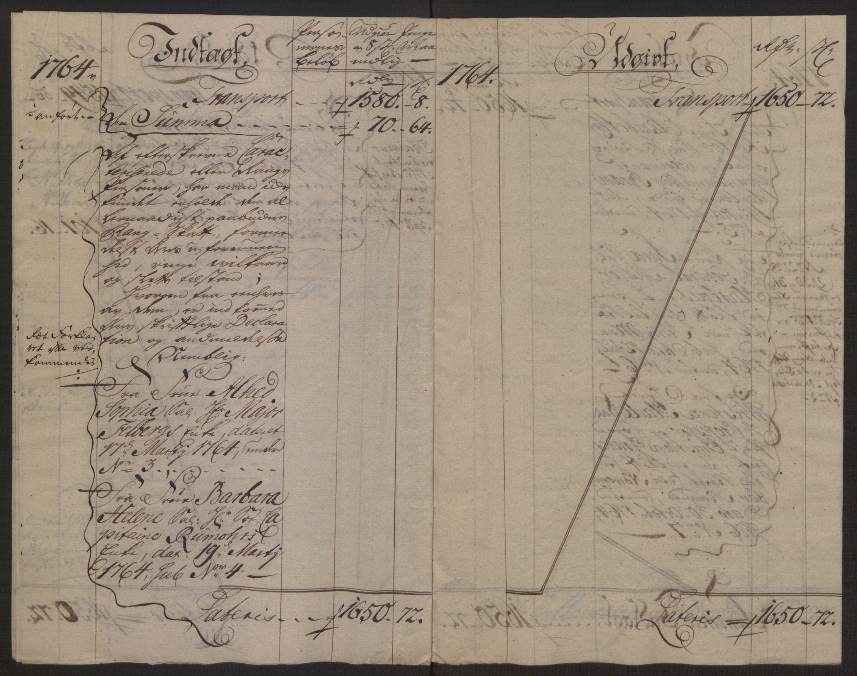 Rentekammeret inntil 1814, Reviderte regnskaper, Byregnskaper, AV/RA-EA-4066/R/Rg/L0144/0001: [G4] Kontribusjonsregnskap / Ekstraskatt, 1762-1767, p. 198