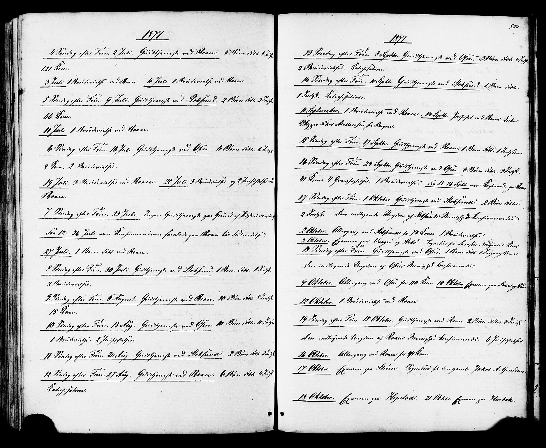 Ministerialprotokoller, klokkerbøker og fødselsregistre - Sør-Trøndelag, SAT/A-1456/657/L0706: Parish register (official) no. 657A07, 1867-1878, p. 500