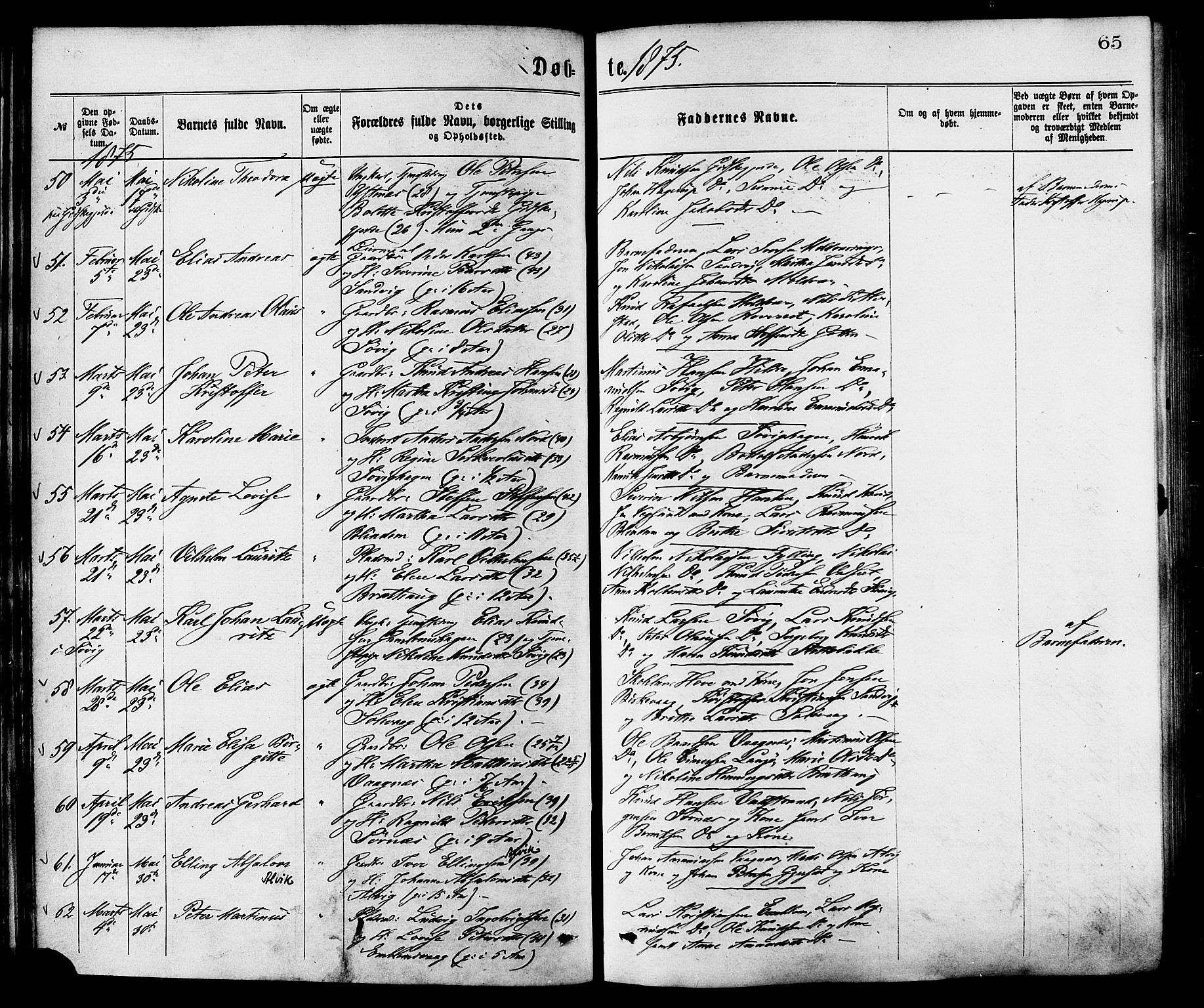 Ministerialprotokoller, klokkerbøker og fødselsregistre - Møre og Romsdal, AV/SAT-A-1454/528/L0400: Parish register (official) no. 528A11, 1871-1879, p. 65