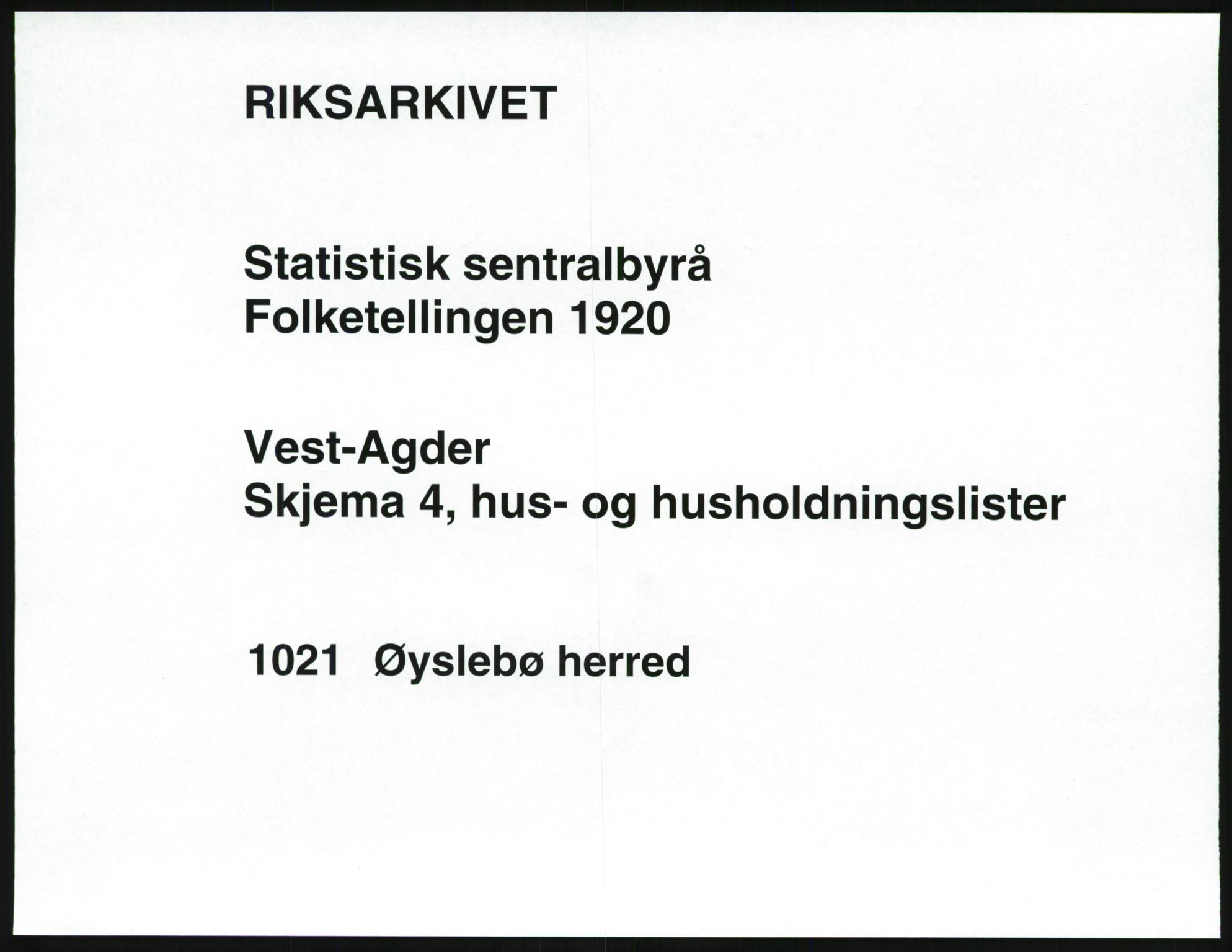 SAK, 1920 census for Øyslebø, 1920, p. 32