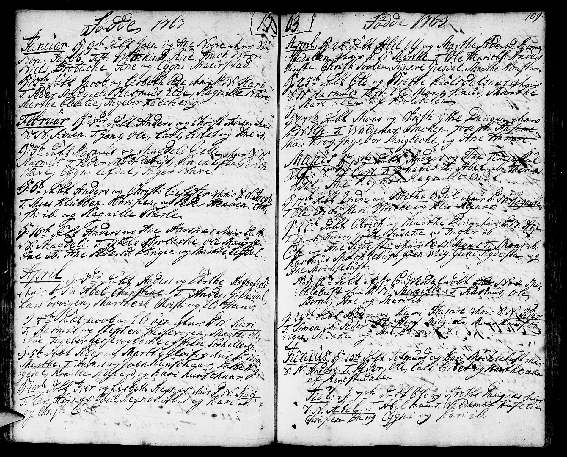 Davik sokneprestembete, SAB/A-79701/H/Haa/Haaa/L0002: Parish register (official) no. A 2, 1742-1816, p. 109