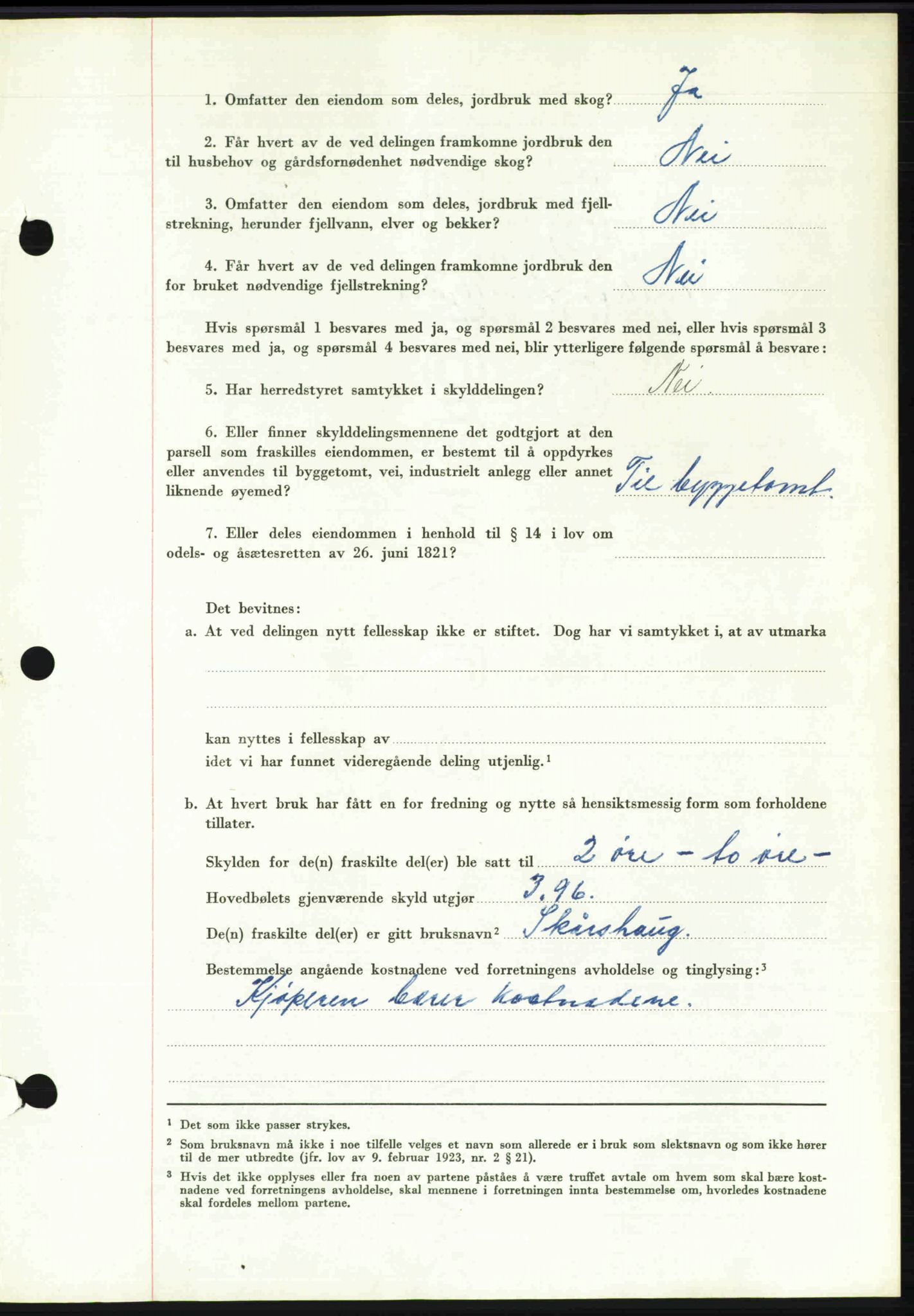 Toten tingrett, SAH/TING-006/H/Hb/Hbc/L0020: Mortgage book no. Hbc-20, 1948-1948, Diary no: : 3140/1948