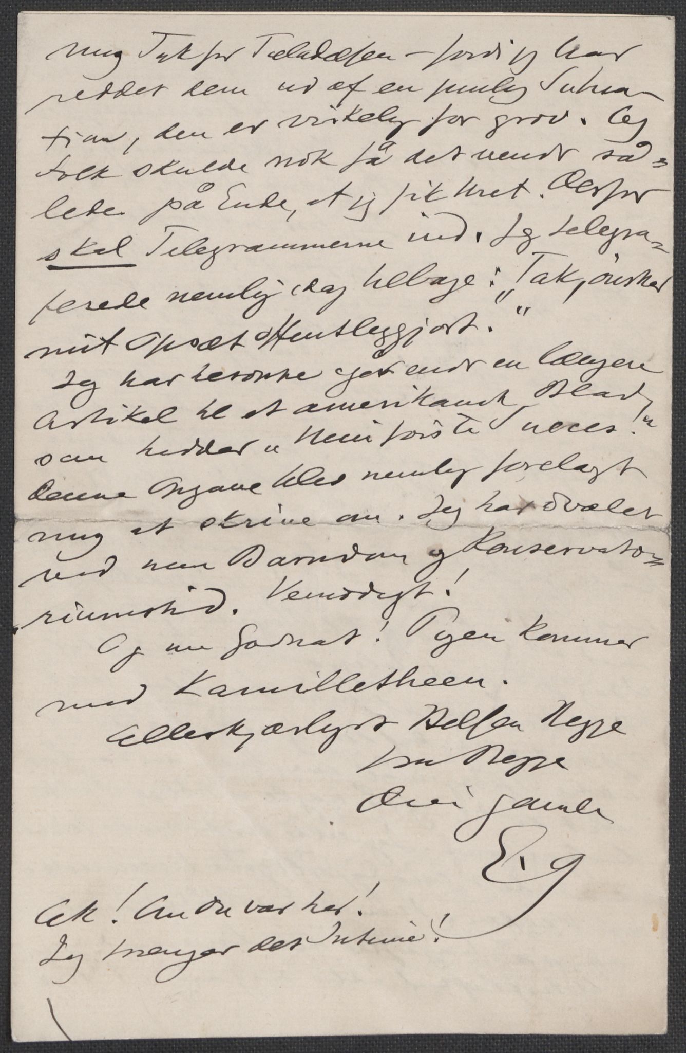 Beyer, Frants, AV/RA-PA-0132/F/L0001: Brev fra Edvard Grieg til Frantz Beyer og "En del optegnelser som kan tjene til kommentar til brevene" av Marie Beyer, 1872-1907, p. 740