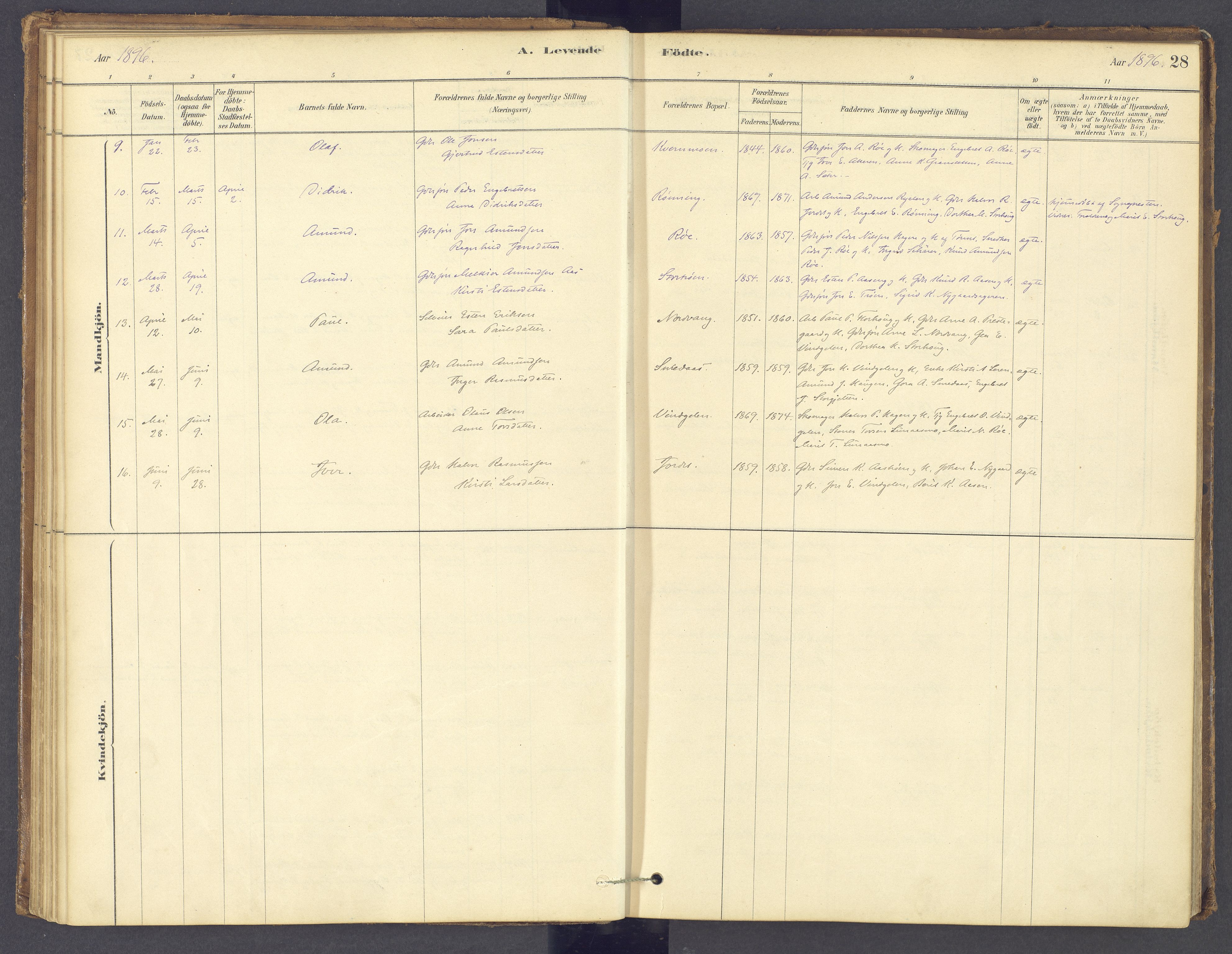 Tolga prestekontor, SAH/PREST-062/K/L0012: Parish register (official) no. 12, 1877-1925, p. 28