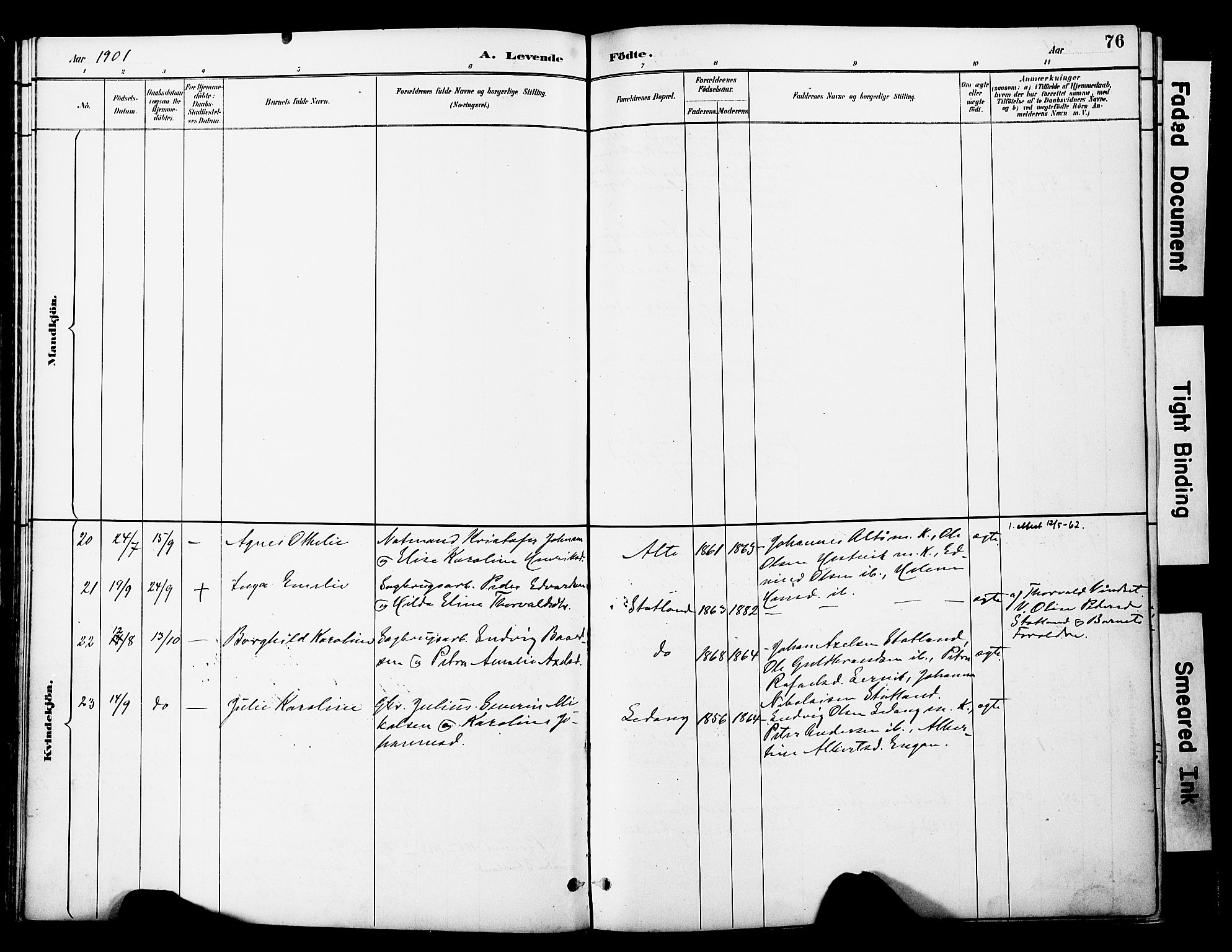 Ministerialprotokoller, klokkerbøker og fødselsregistre - Nord-Trøndelag, SAT/A-1458/774/L0628: Parish register (official) no. 774A02, 1887-1903, p. 76