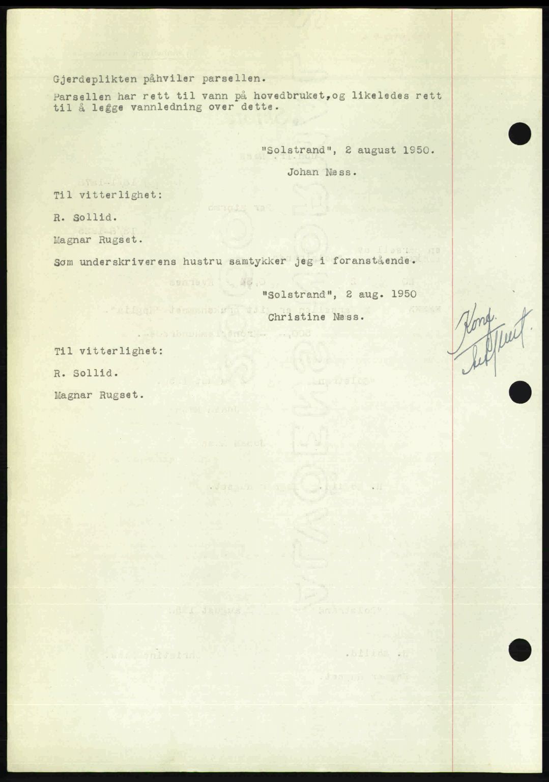 Nordmøre sorenskriveri, AV/SAT-A-4132/1/2/2Ca: Mortgage book no. A115, 1950-1950, Diary no: : 2474/1950