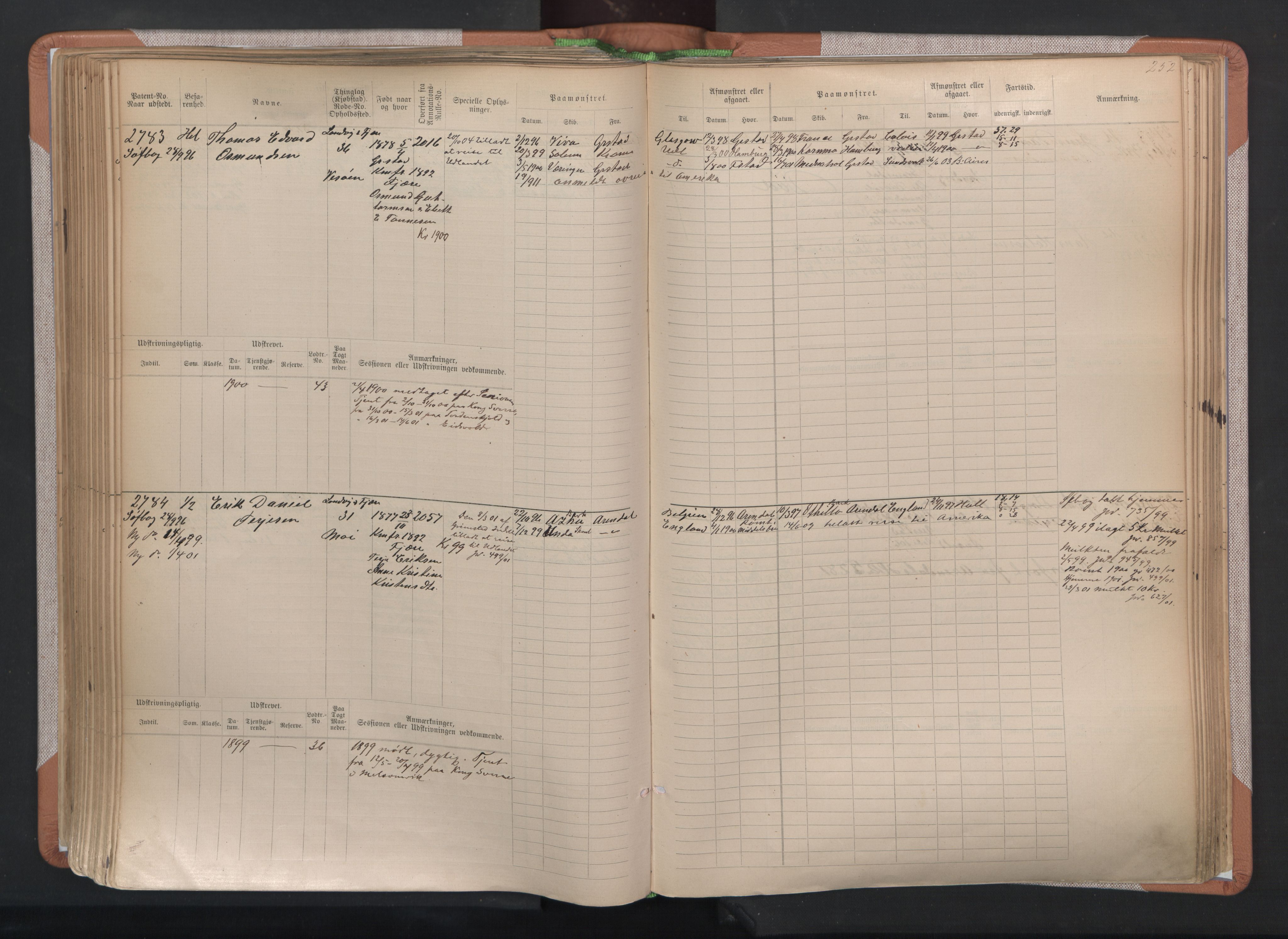 Grimstad mønstringskrets, AV/SAK-2031-0013/F/Fb/L0004: Hovedrulle A nr 2277-3042, F-7, 1889-1940, p. 260