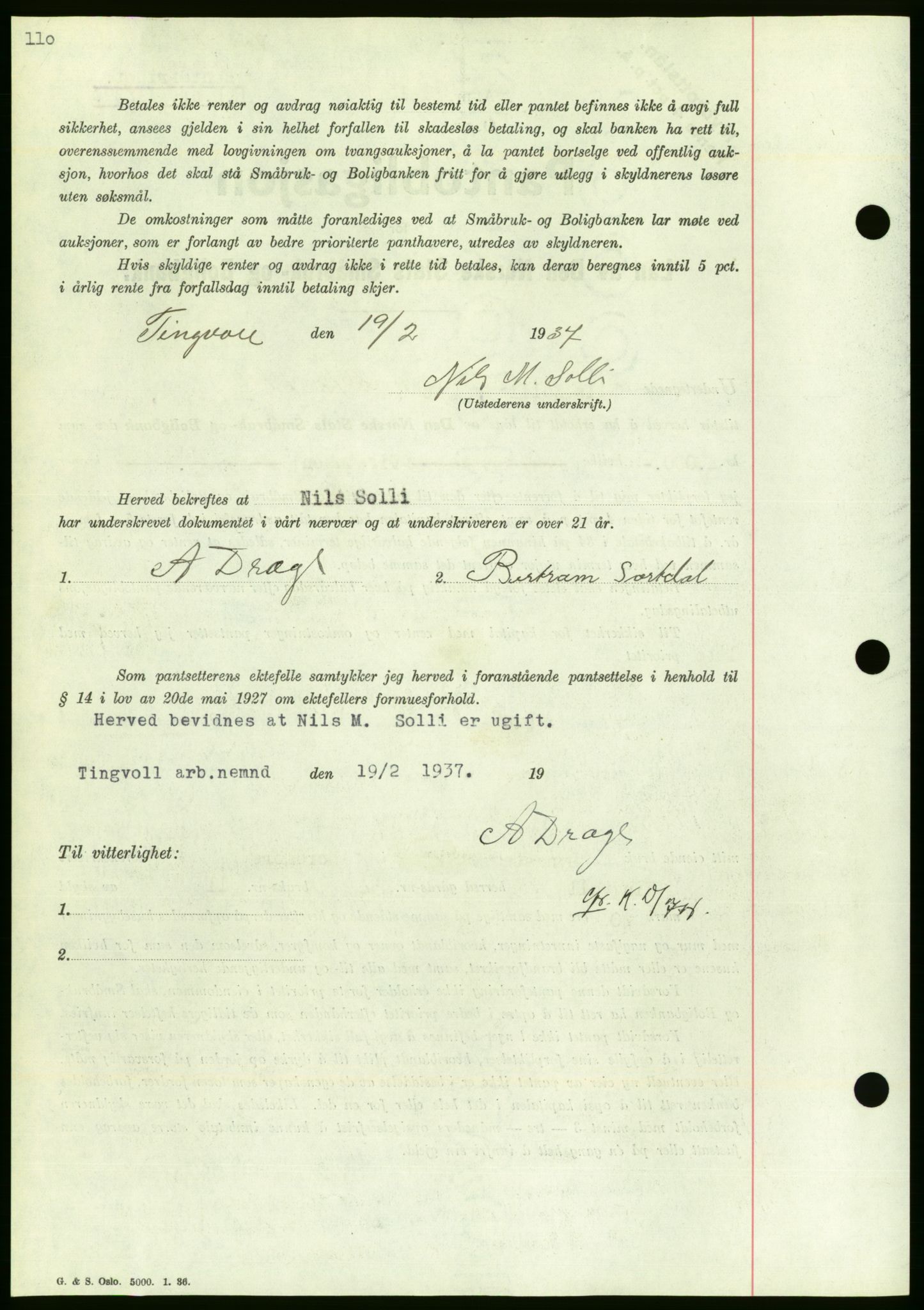 Nordmøre sorenskriveri, AV/SAT-A-4132/1/2/2Ca/L0091: Mortgage book no. B81, 1937-1937, Diary no: : 759/1937