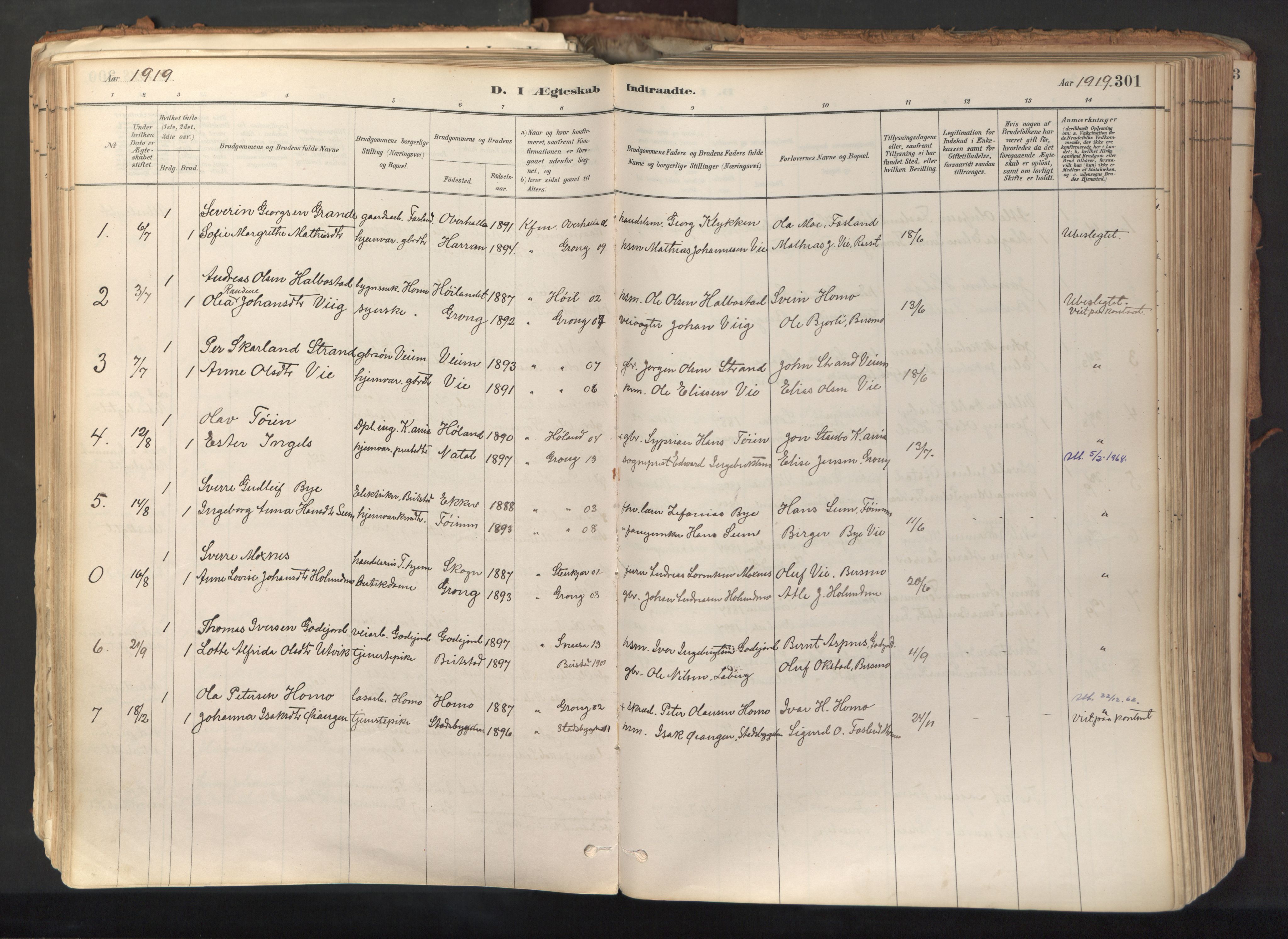 Ministerialprotokoller, klokkerbøker og fødselsregistre - Nord-Trøndelag, SAT/A-1458/758/L0519: Parish register (official) no. 758A04, 1880-1926, p. 301