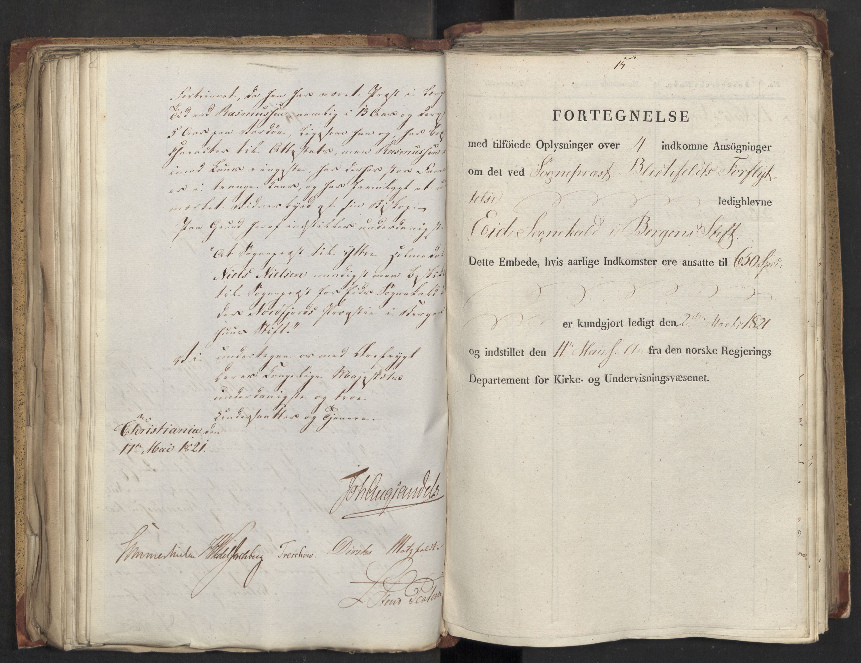 Statsrådsavdelingen i Stockholm, RA/S-1003/D/Da/L0026: Regjeringsinnstillinger nr. 5069-5274, 1821, p. 212