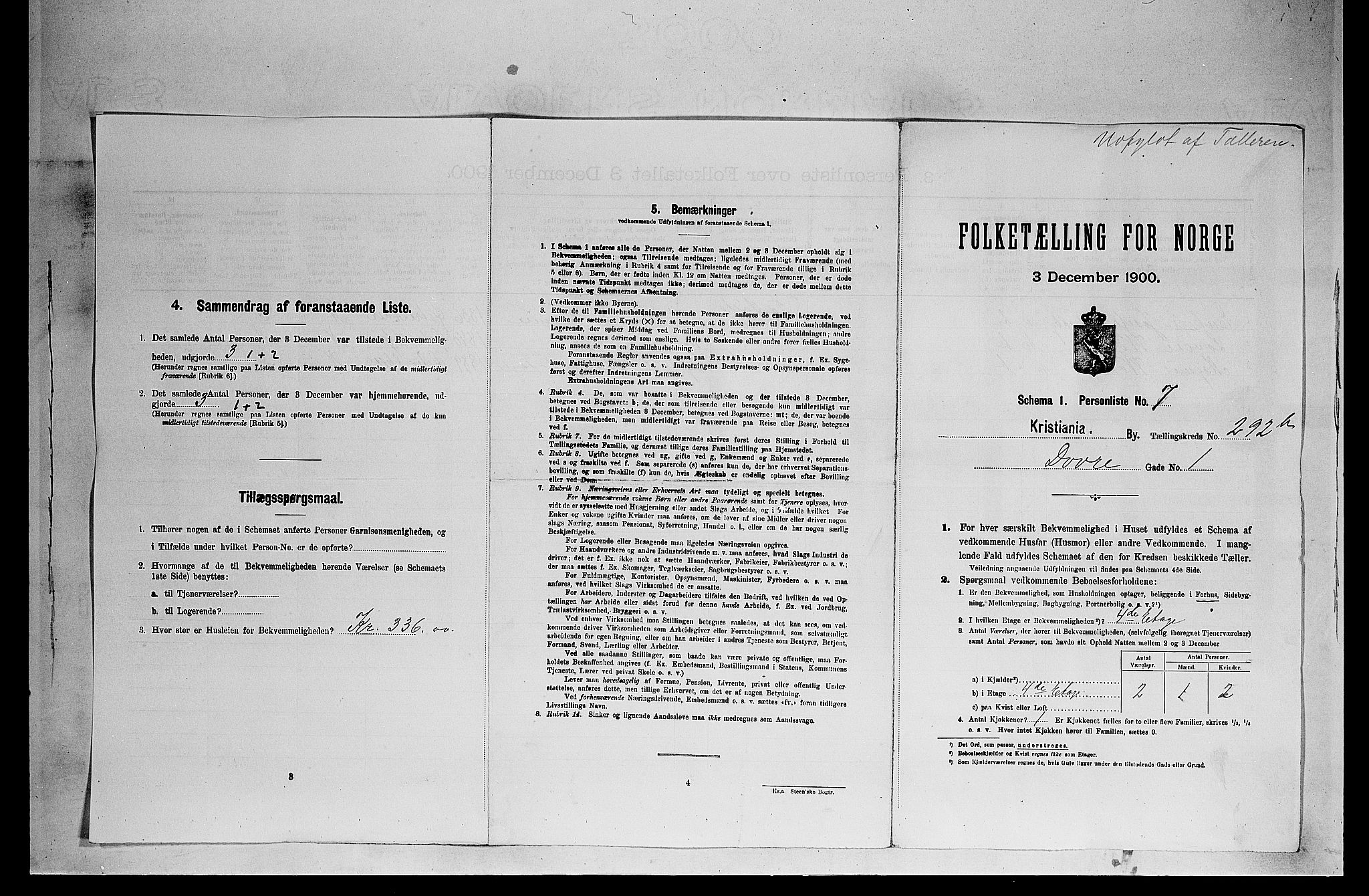 SAO, 1900 census for Kristiania, 1900, p. 16105