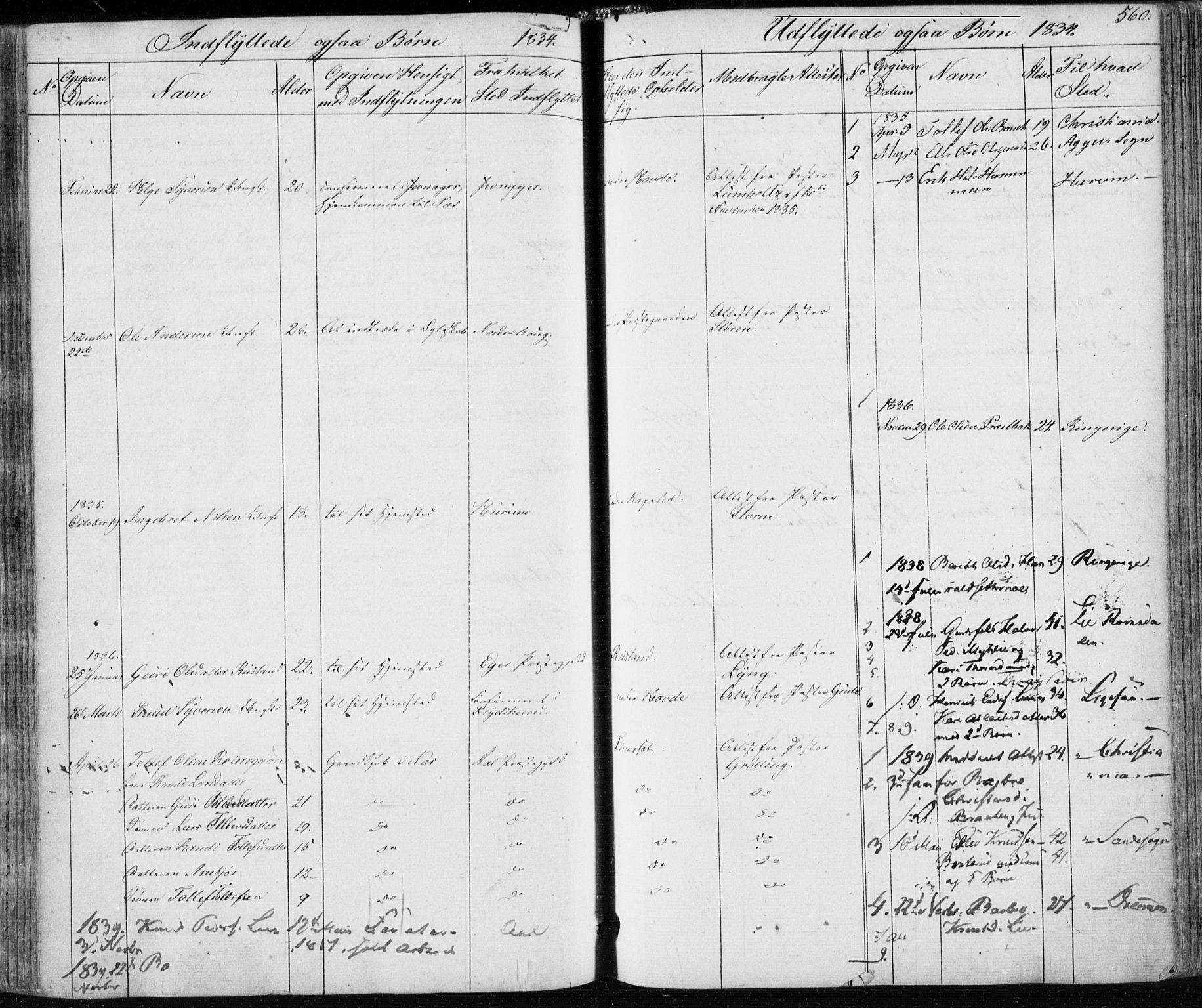 Nes kirkebøker, SAKO/A-236/F/Fa/L0009: Parish register (official) no. 9, 1834-1863, p. 560