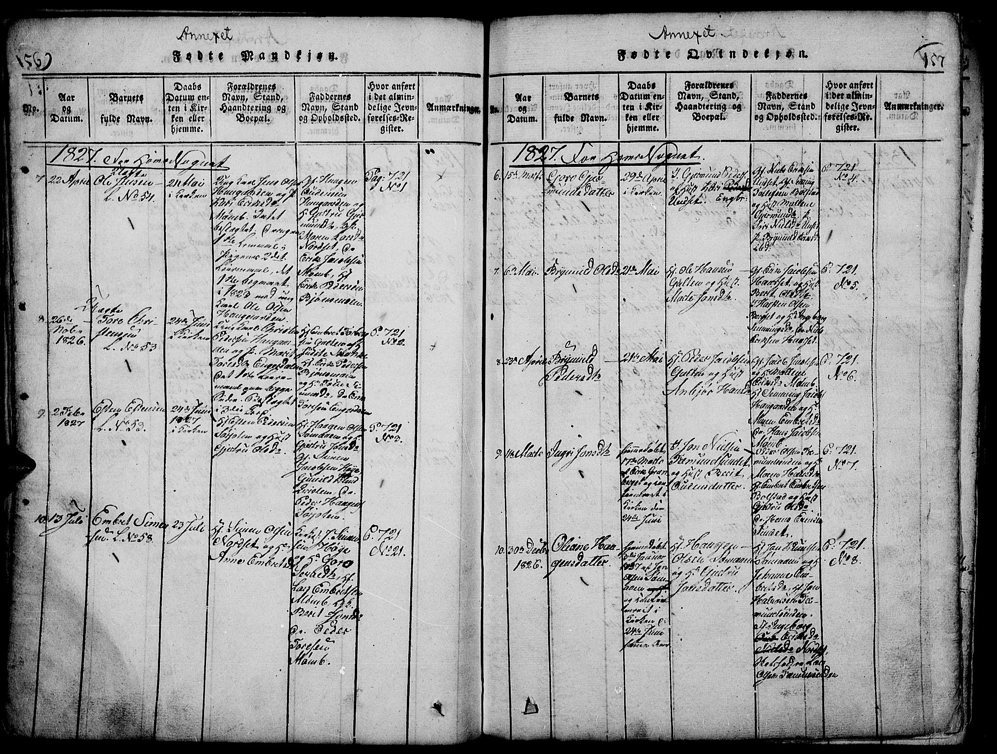 Rendalen prestekontor, SAH/PREST-054/H/Ha/Haa/L0003: Parish register (official) no. 3, 1815-1829, p. 156-157