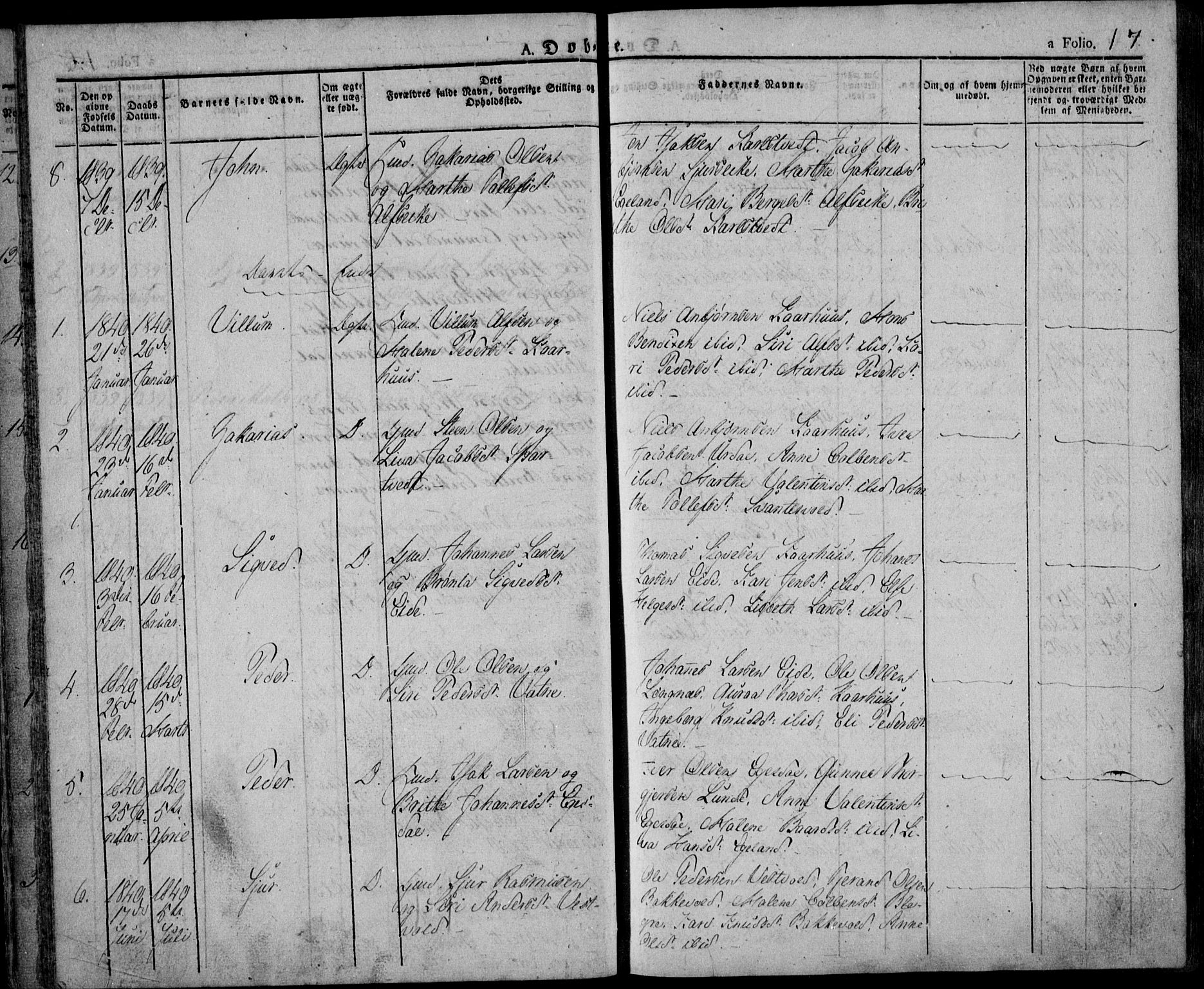 Skjold sokneprestkontor, AV/SAST-A-101847/H/Ha/Haa/L0005: Parish register (official) no. A 5, 1830-1856, p. 17