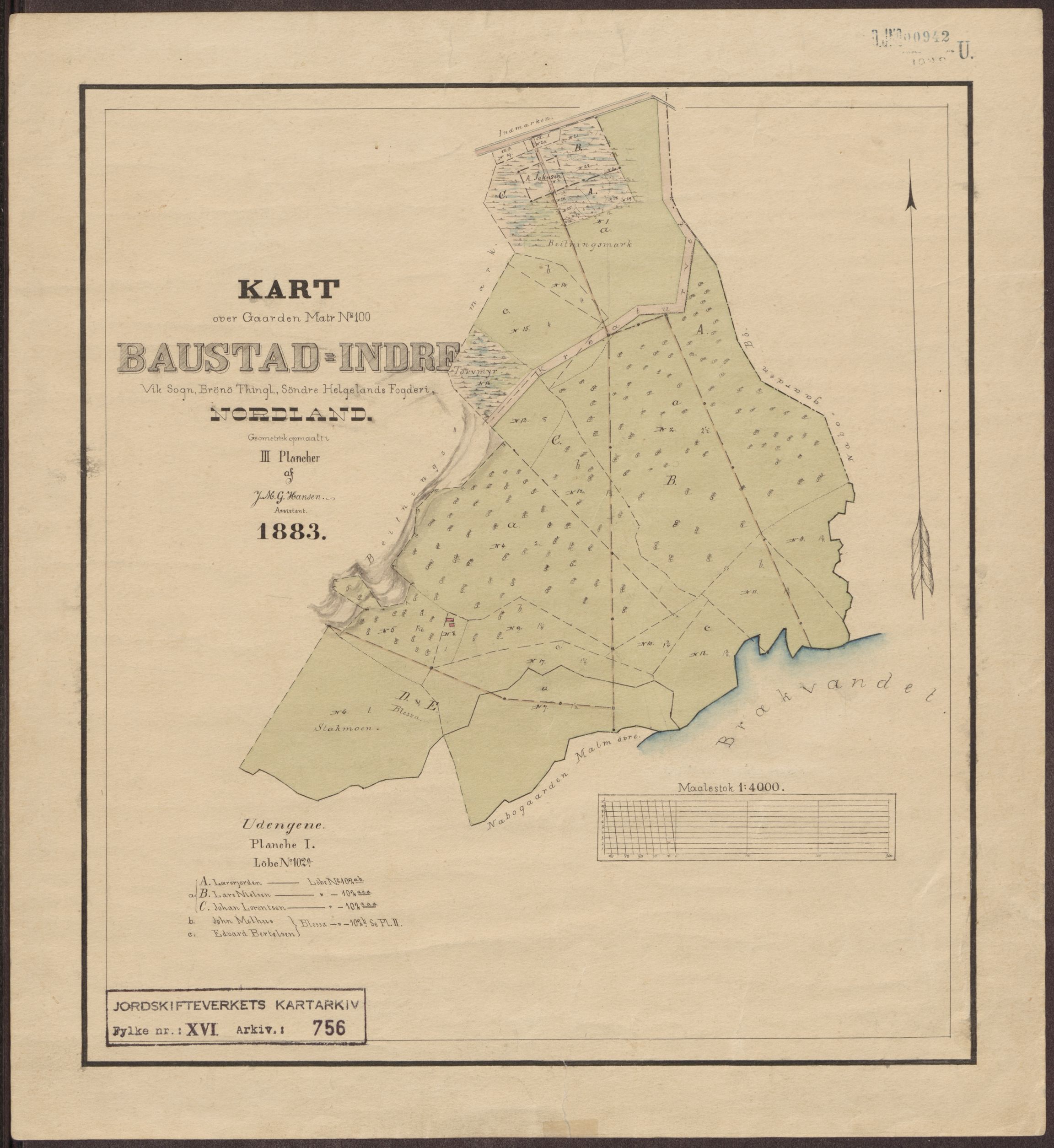 Jordskifteverkets kartarkiv, AV/RA-S-3929/T, 1859-1988, p. 888