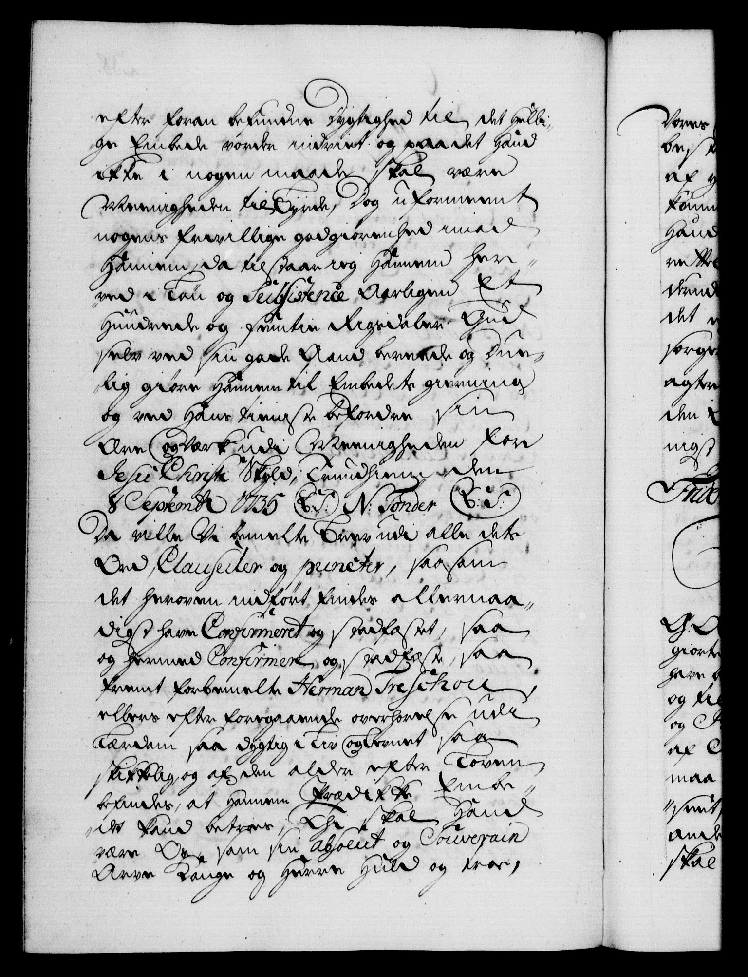 Danske Kanselli 1572-1799, AV/RA-EA-3023/F/Fc/Fca/Fcaa/L0029: Norske registre, 1735-1736, p. 288b