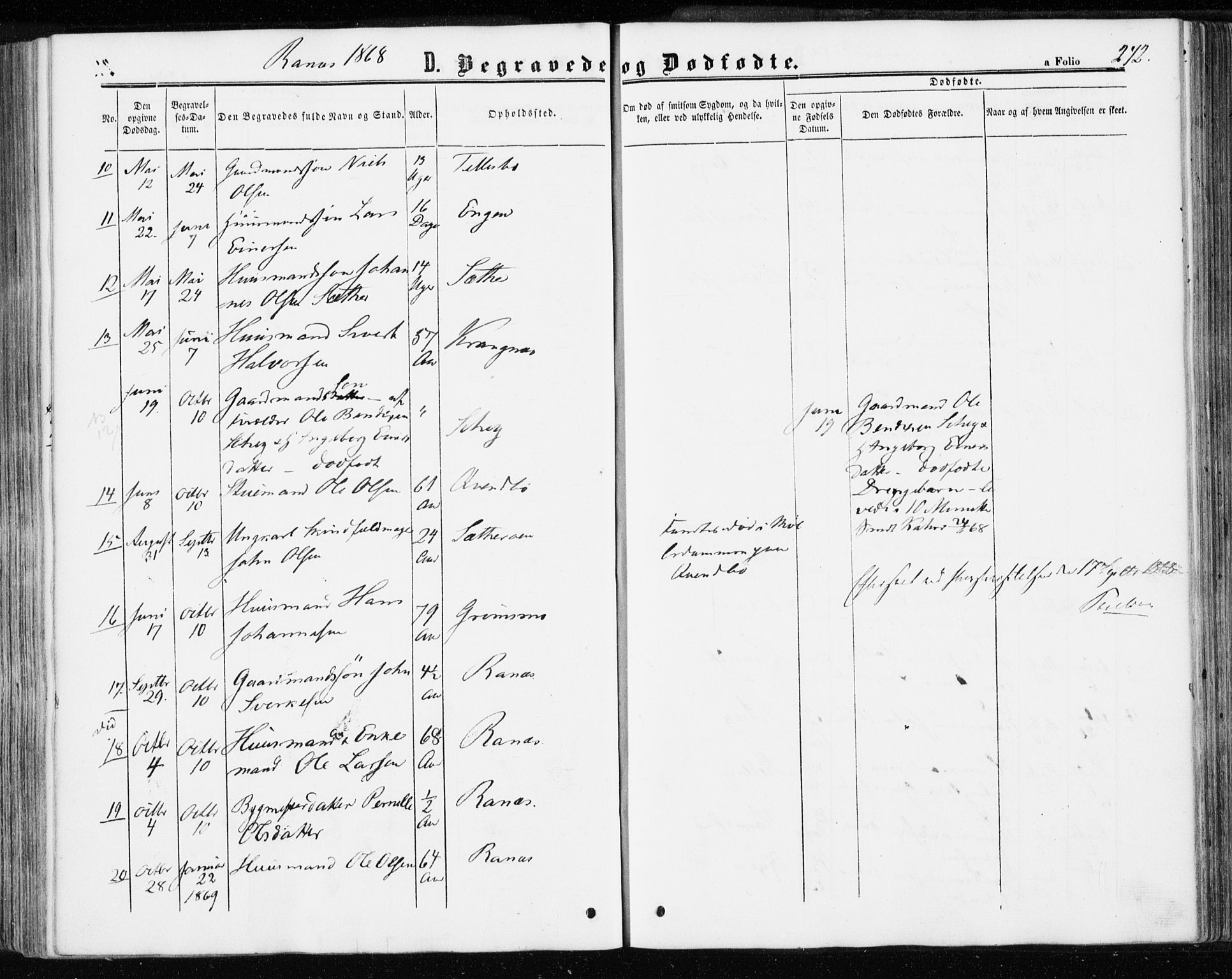 Ministerialprotokoller, klokkerbøker og fødselsregistre - Møre og Romsdal, SAT/A-1454/595/L1045: Parish register (official) no. 595A07, 1863-1873, p. 242