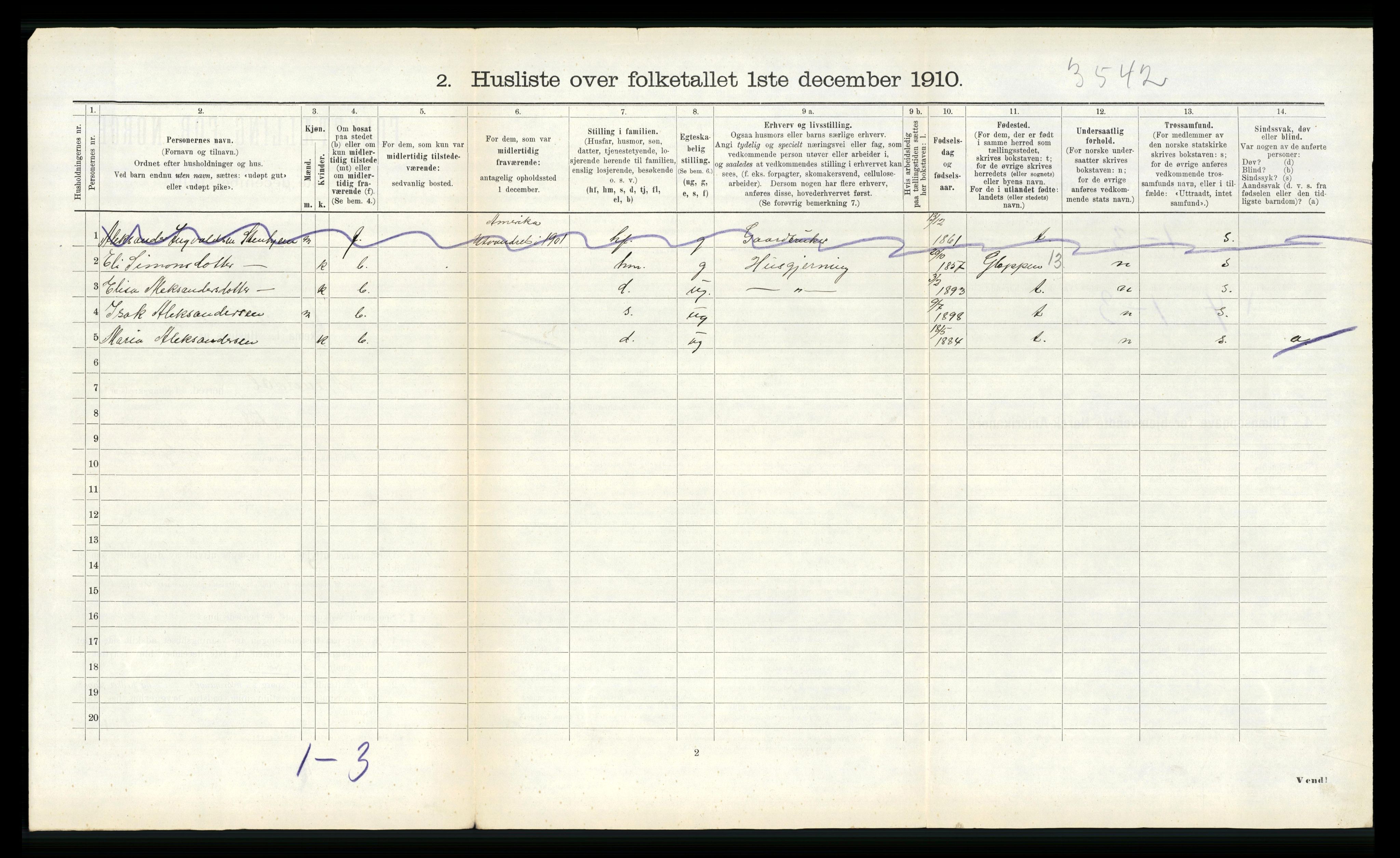 RA, 1910 census for Naustdal, 1910, p. 818