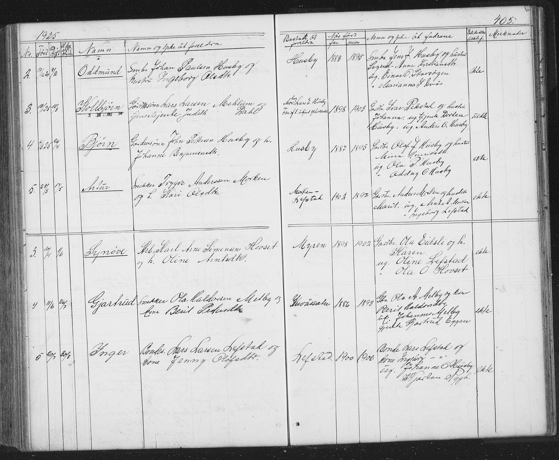 Ministerialprotokoller, klokkerbøker og fødselsregistre - Sør-Trøndelag, SAT/A-1456/667/L0798: Parish register (copy) no. 667C03, 1867-1929, p. 405