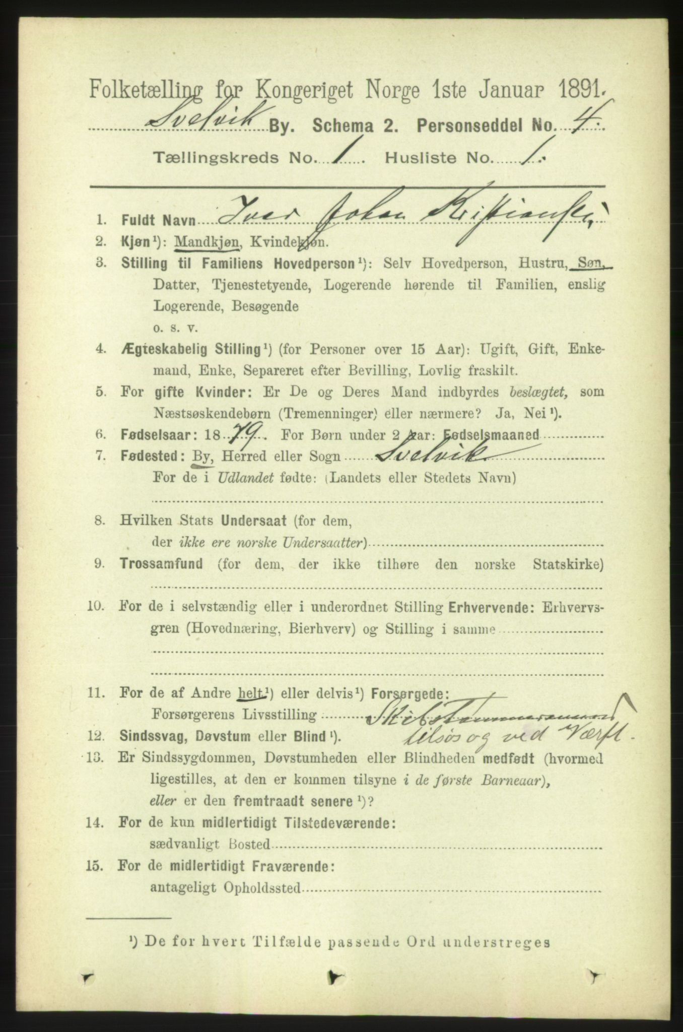 RA, 1891 census for 0701 Svelvik, 1891, p. 554