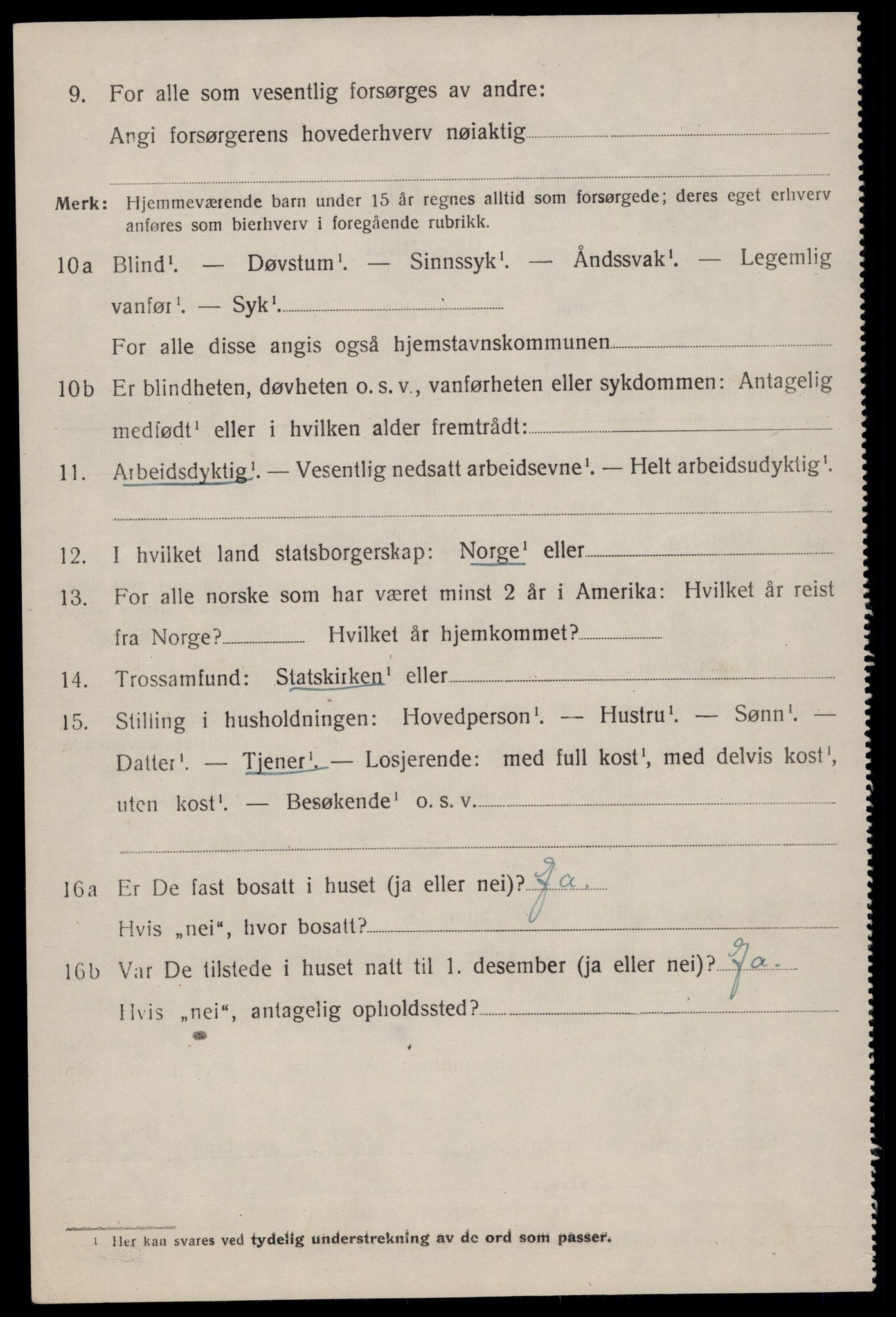 SAST, 1920 census for Håland, 1920, p. 3602