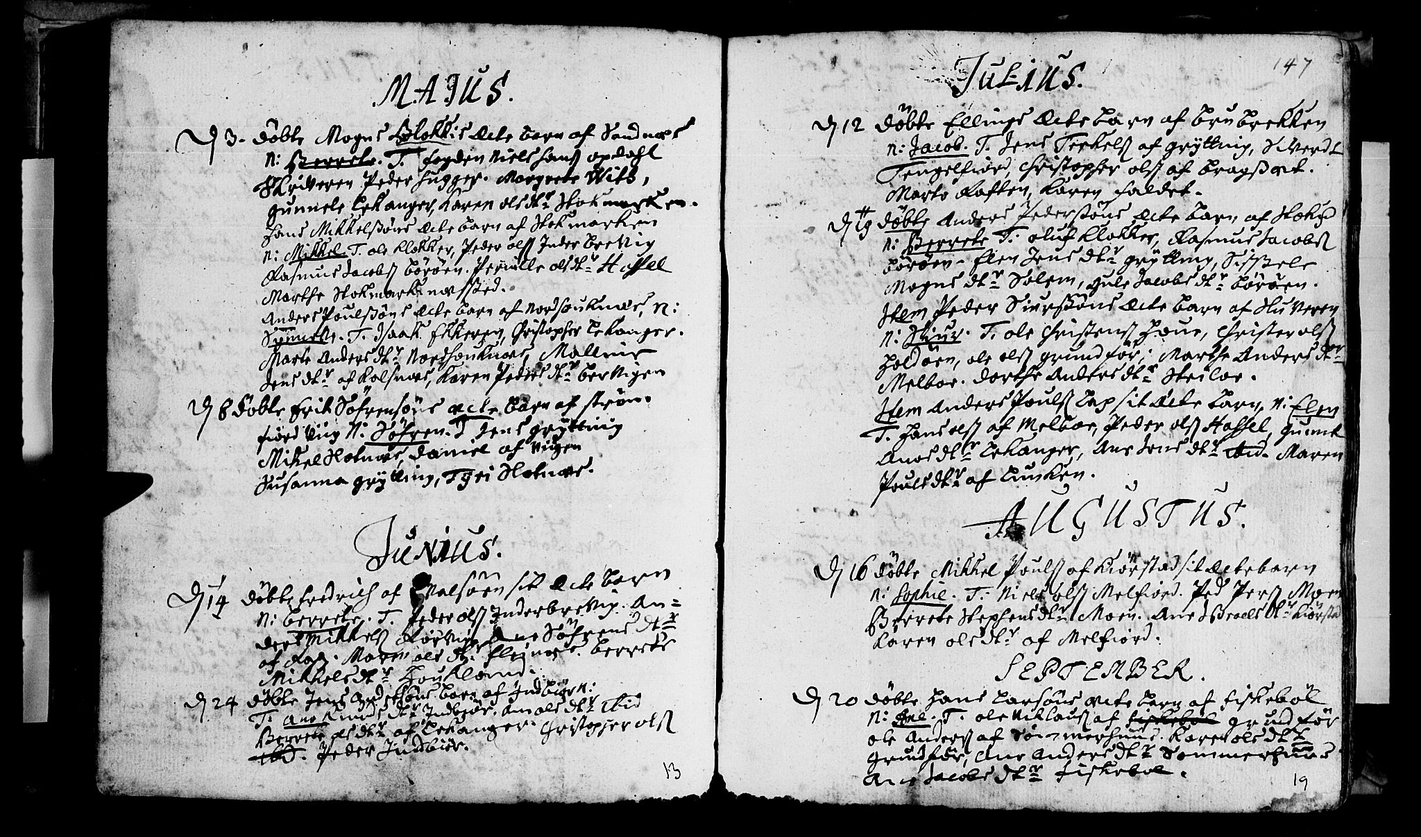 Ministerialprotokoller, klokkerbøker og fødselsregistre - Nordland, SAT/A-1459/888/L1231: Parish register (official) no. 888A01 /1, 1693-1738, p. 147