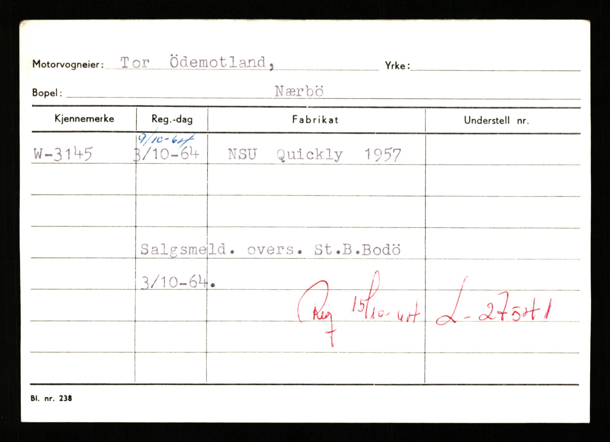 Stavanger trafikkstasjon, AV/SAST-A-101942/0/G/L0001: Registreringsnummer: 0 - 5782, 1930-1971, p. 2033