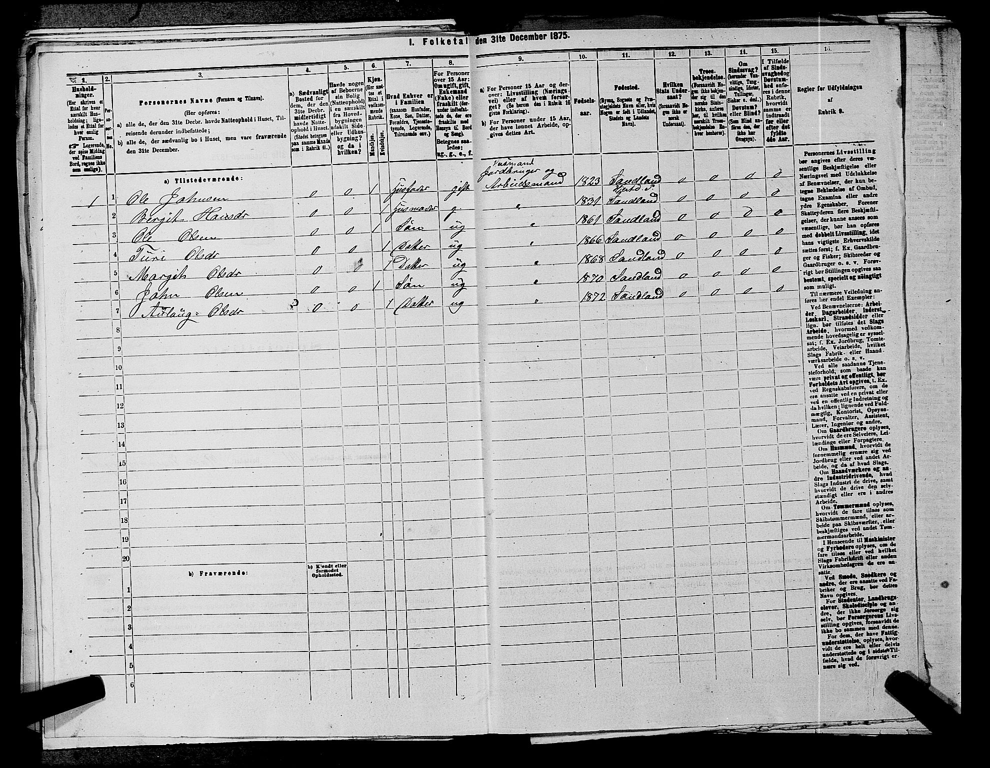 SAKO, 1875 census for 0827P Hjartdal, 1875, p. 640