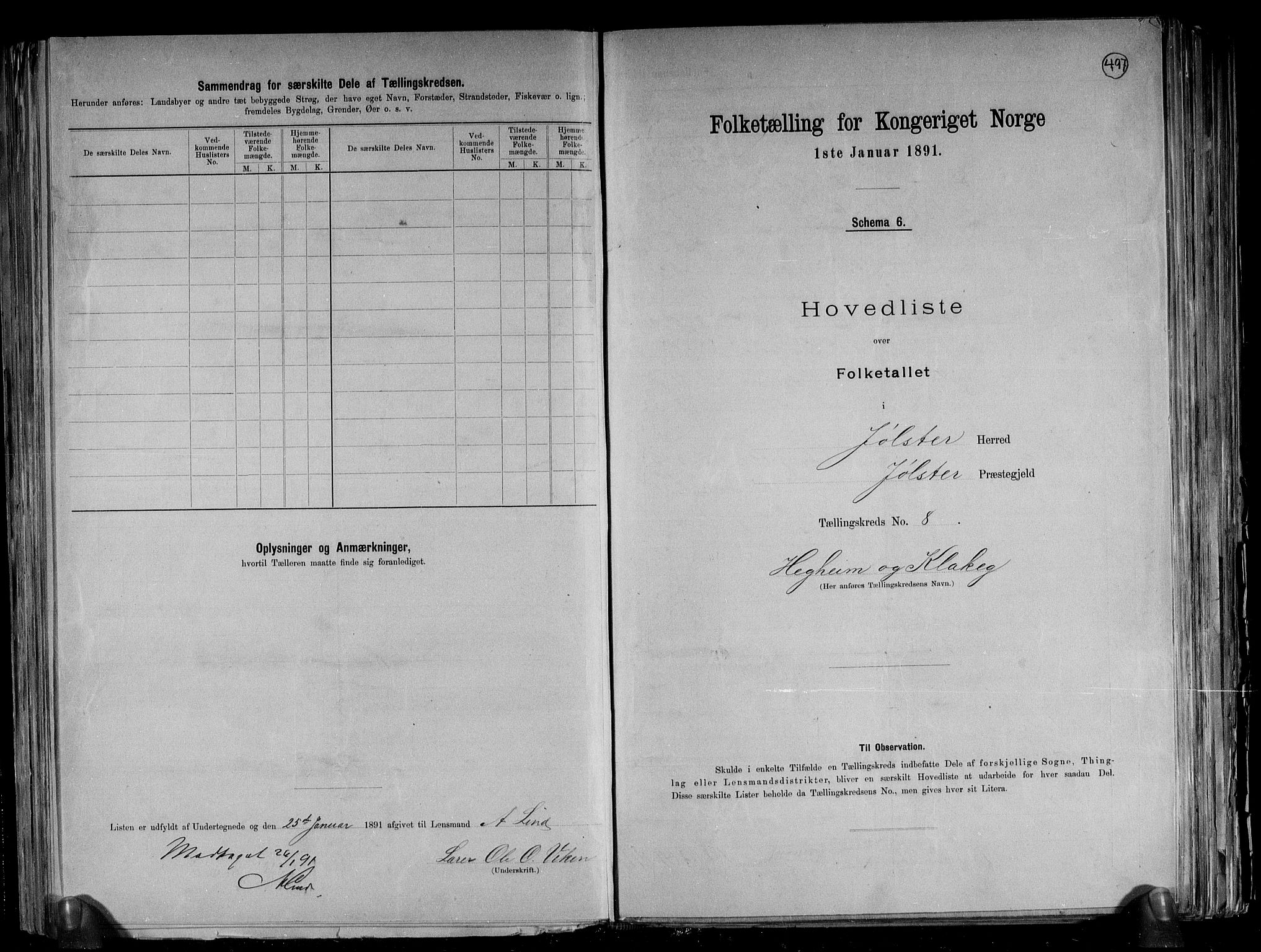 RA, 1891 census for 1431 Jølster, 1891, p. 23