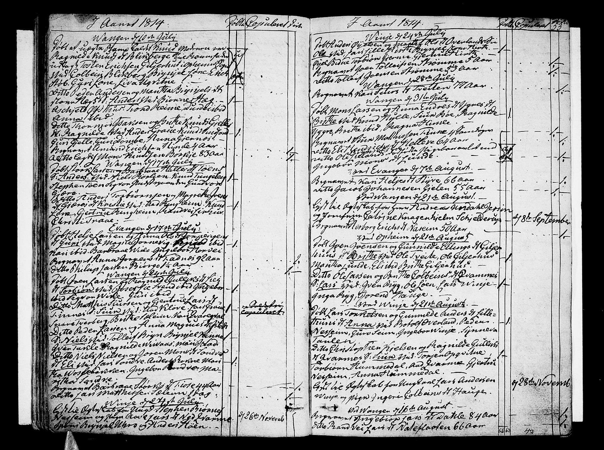 Voss sokneprestembete, SAB/A-79001/H/Haa: Parish register (official) no. A 10, 1810-1821, p. 53