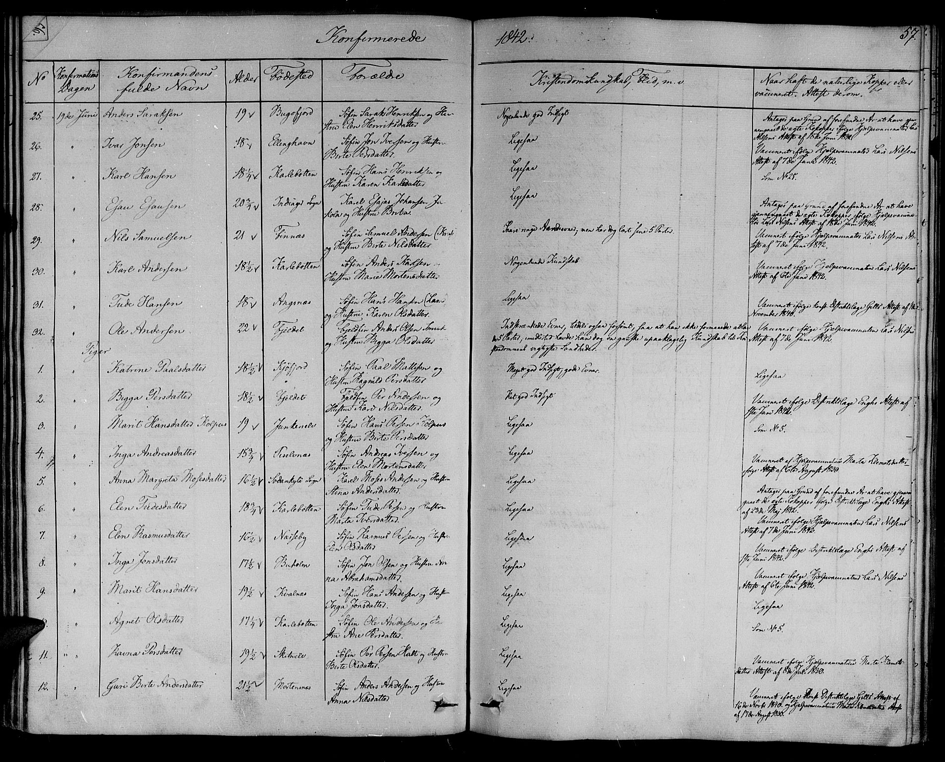 Nesseby sokneprestkontor, AV/SATØ-S-1330/H/Ha/L0001kirke: Parish register (official) no. 1, 1838-1855, p. 57