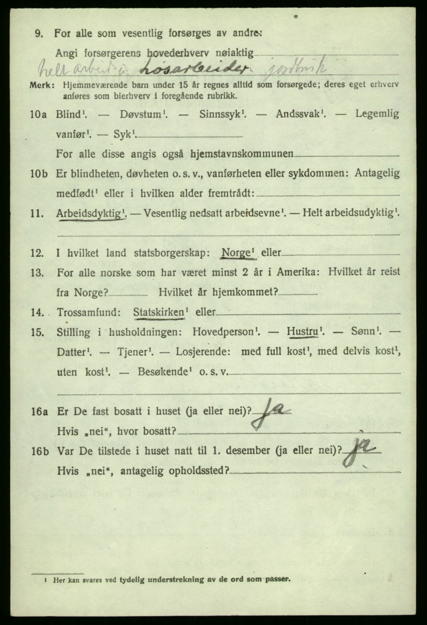 SAO, 1920 census for Torsnes, 1920, p. 492