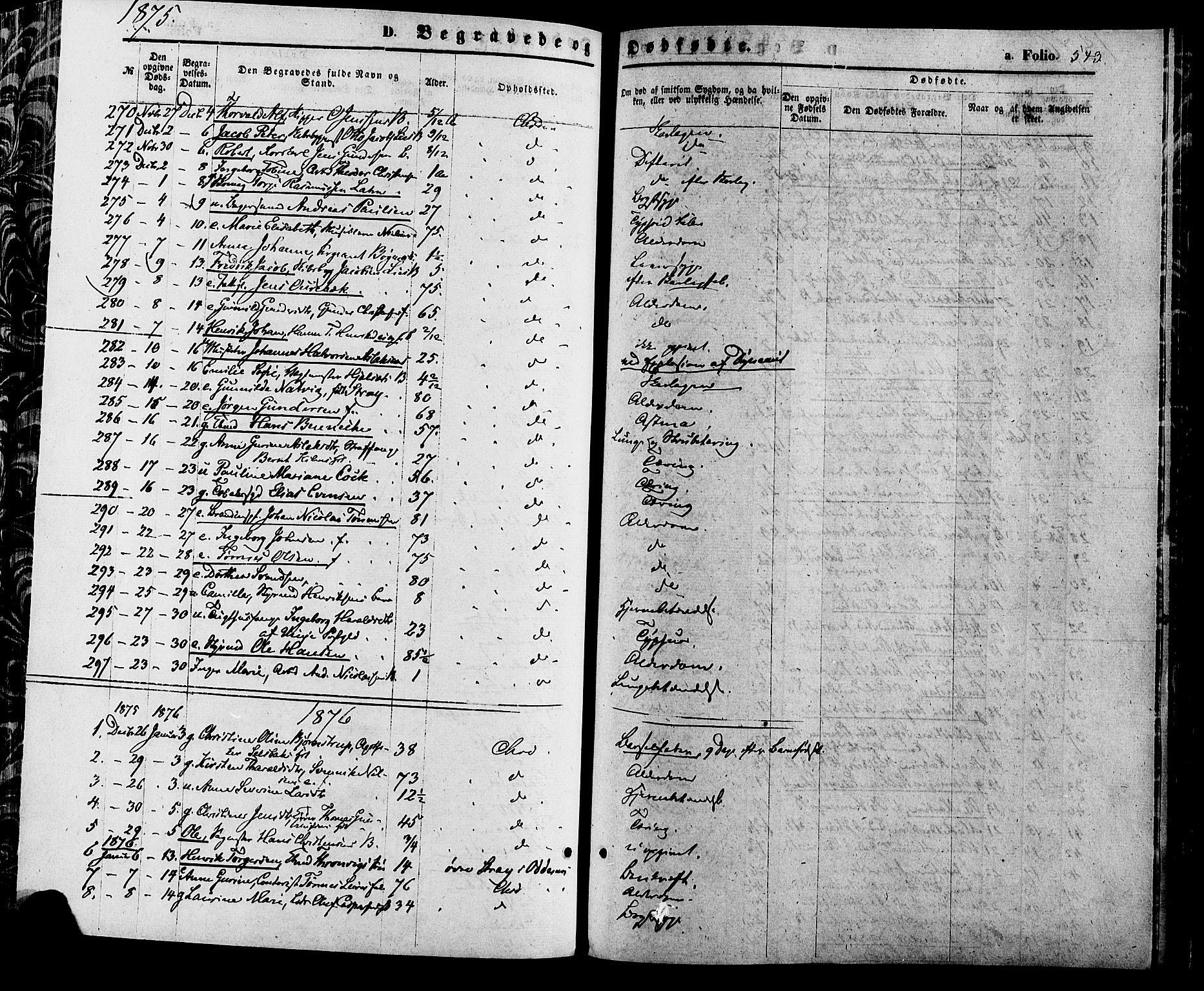 Kristiansand domprosti, SAK/1112-0006/F/Fa/L0015: Parish register (official) no. A 15, 1867-1880, p. 543
