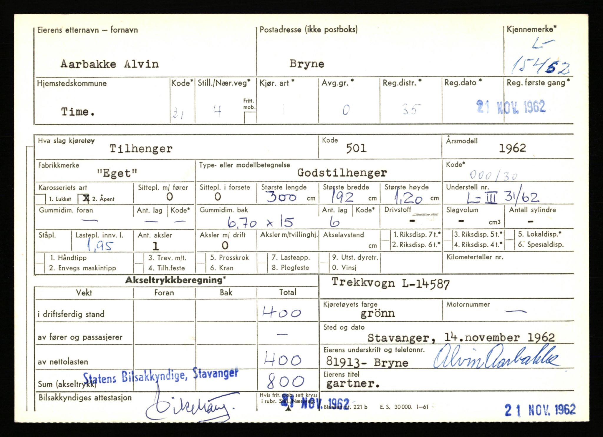 Stavanger trafikkstasjon, AV/SAST-A-101942/0/F/L0028: L-15150 - L-15699, 1930-1971, p. 1065