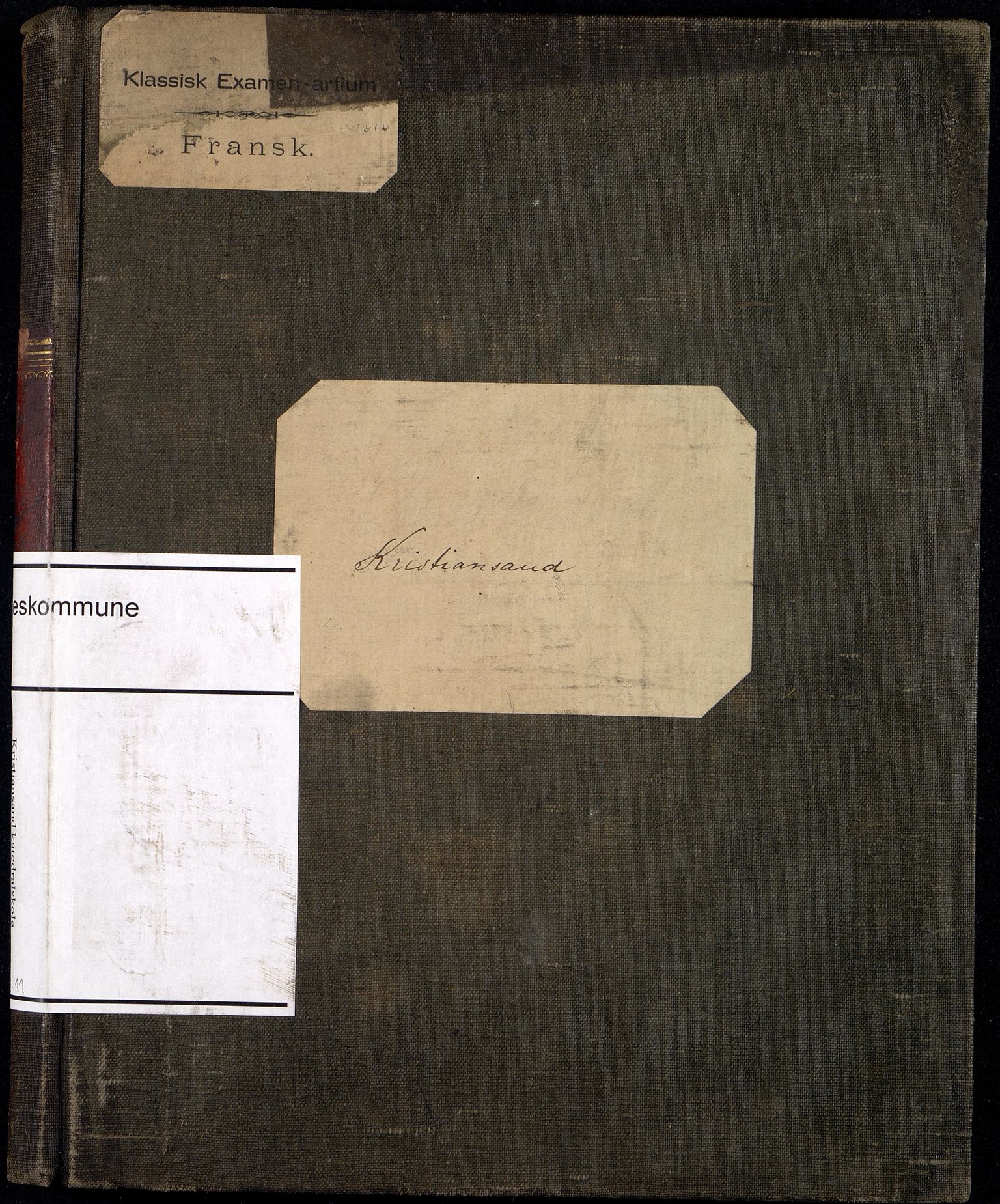 Vest-Agder Fylkeskommune - Kristiansand Katedralskole, ARKSOR/1000VA562/G/Gb/L0011: Eksamensprotokoll - Fransk, klassisk examen-artium (d), 1885-1902