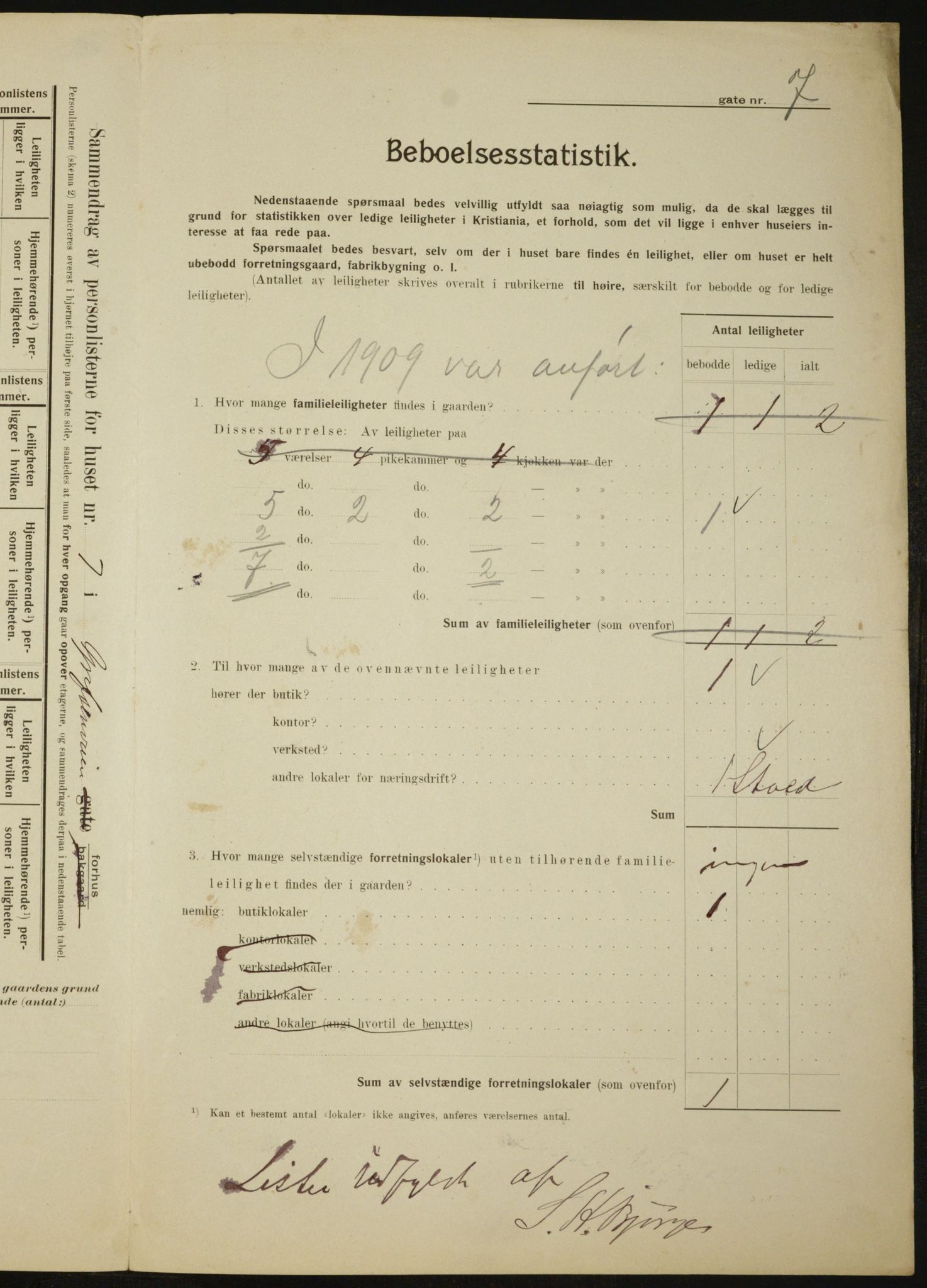 OBA, Municipal Census 1910 for Kristiania, 1910, p. 28061