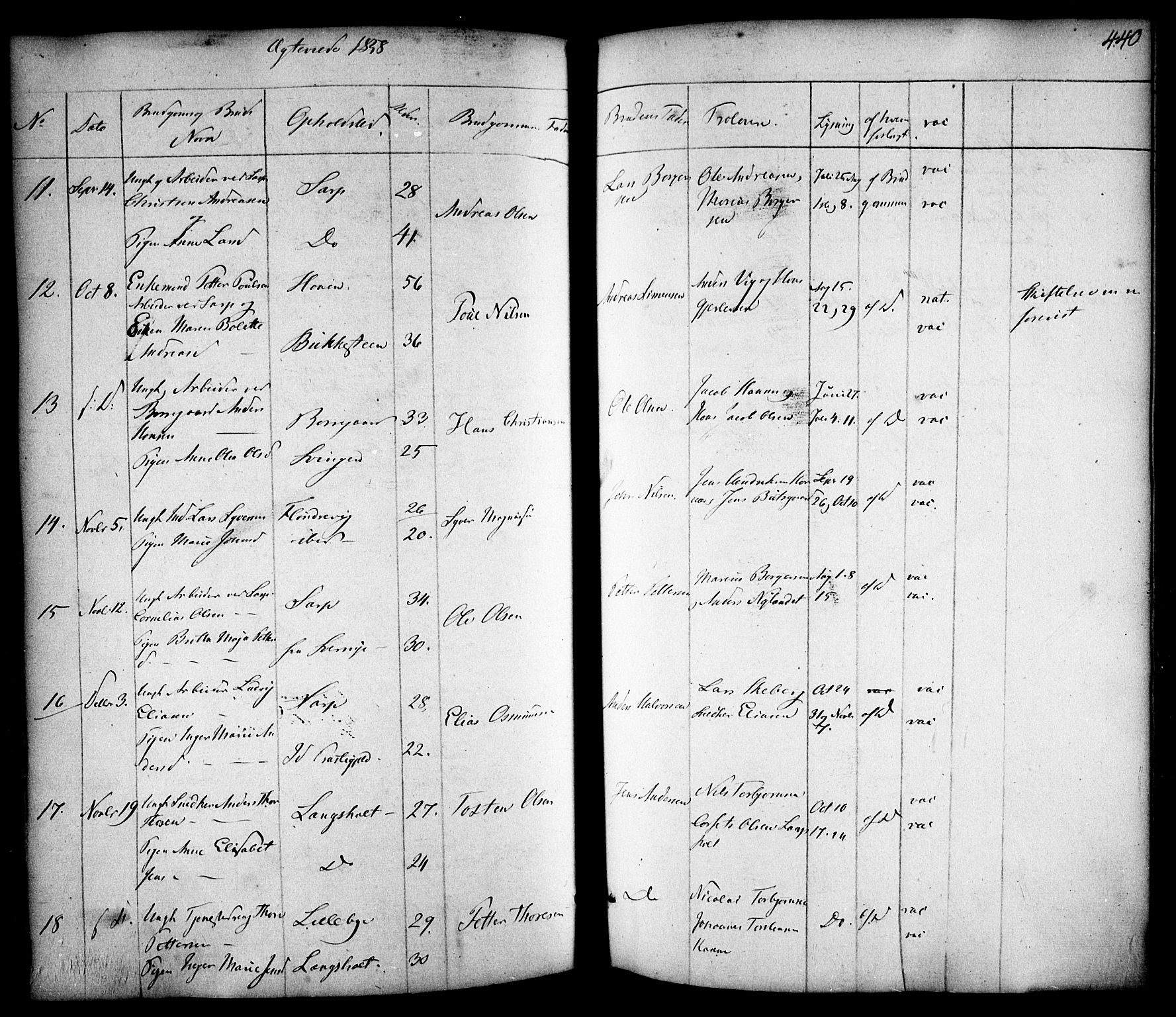 Skjeberg prestekontor Kirkebøker, AV/SAO-A-10923/F/Fa/L0006: Parish register (official) no. I 6, 1846-1858, p. 440