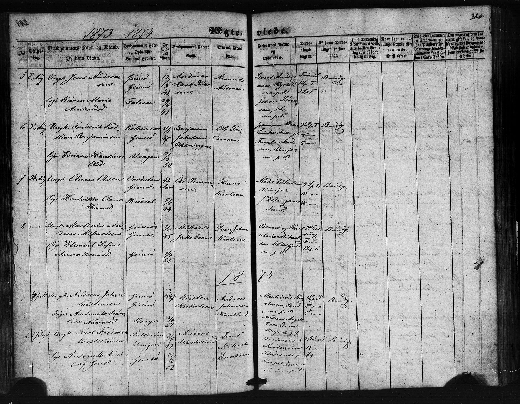 Ministerialprotokoller, klokkerbøker og fødselsregistre - Nordland, AV/SAT-A-1459/876/L1095: Parish register (official) no. 876A01, 1863-1885, p. 300