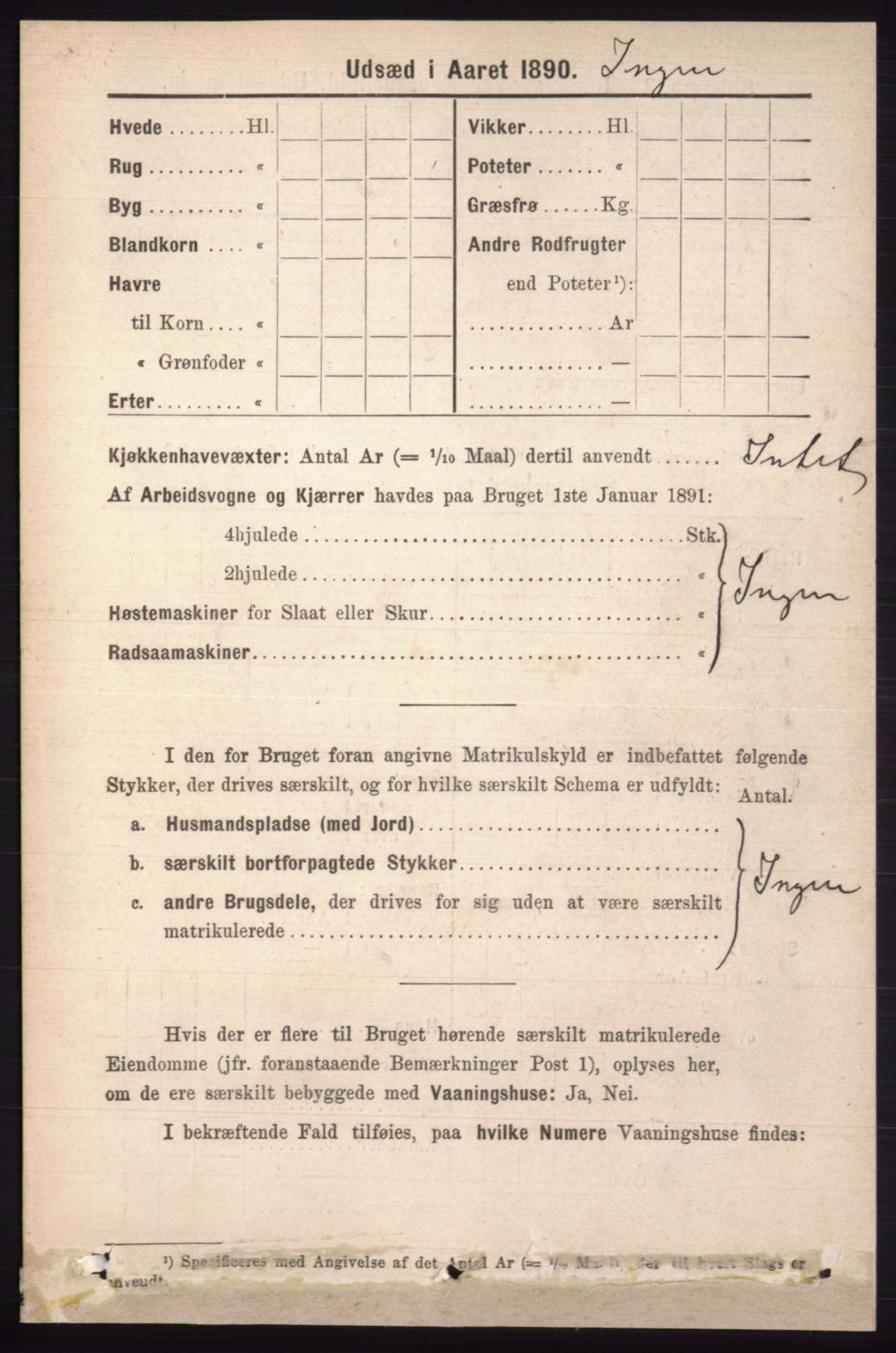 RA, 1891 census for 0438 Lille Elvedalen, 1891, p. 4287