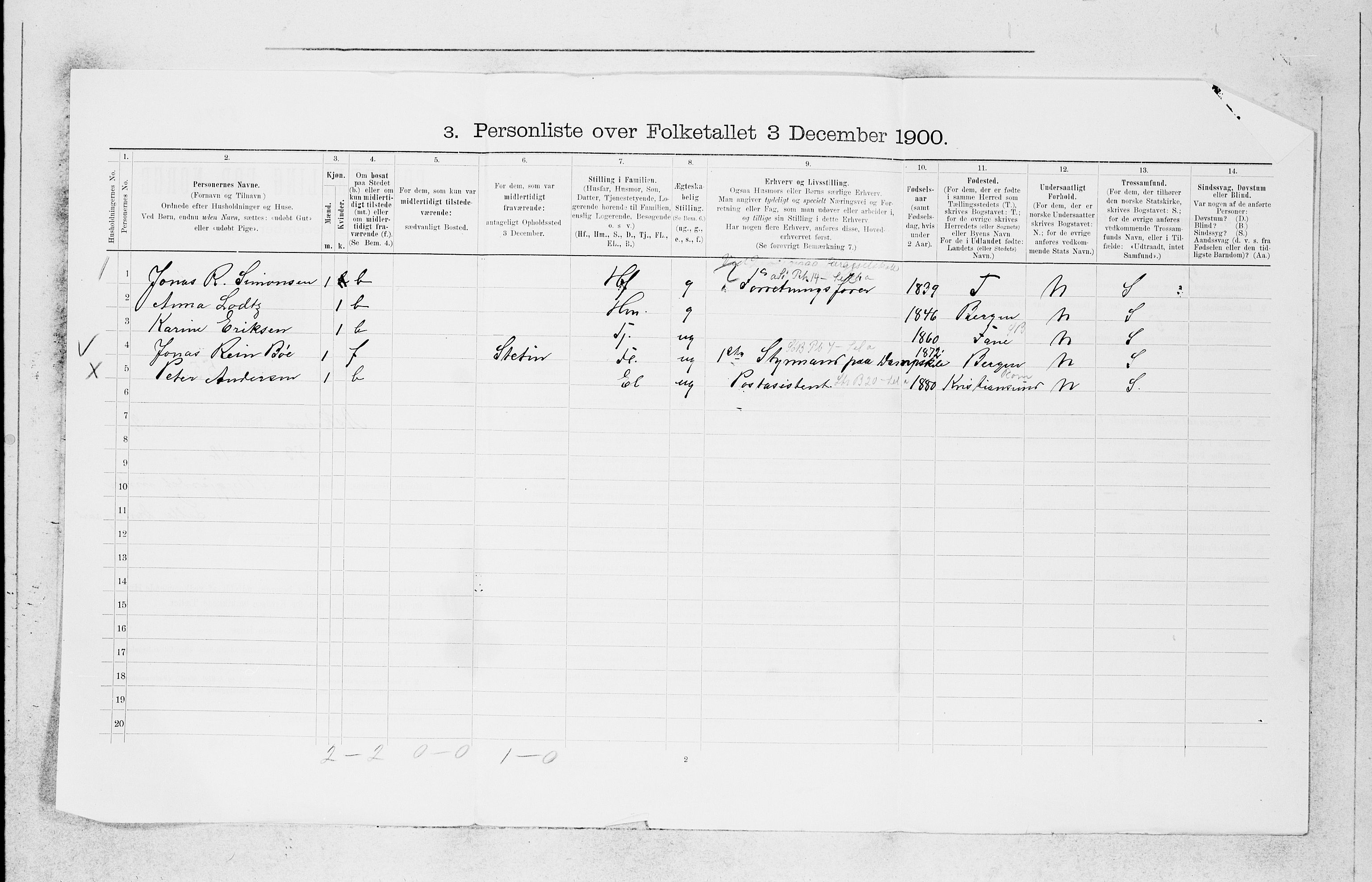 SAB, 1900 census for Askøy, 1900, p. 449